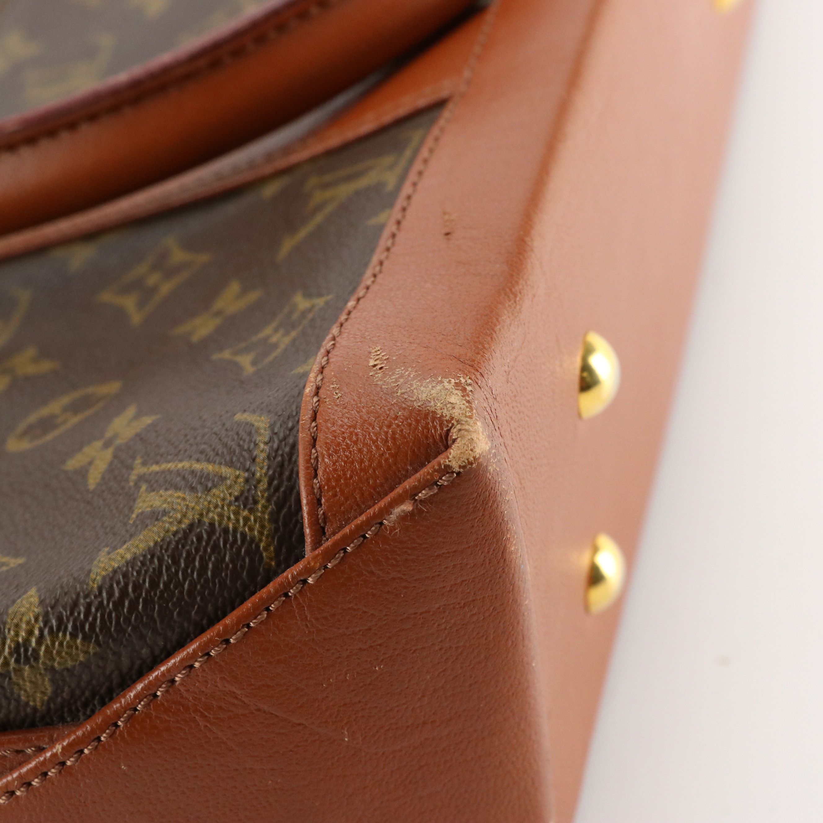 Louis Vuitton Sac Weekend PM Zip Tote in Monogram Canvas and Brown Leather