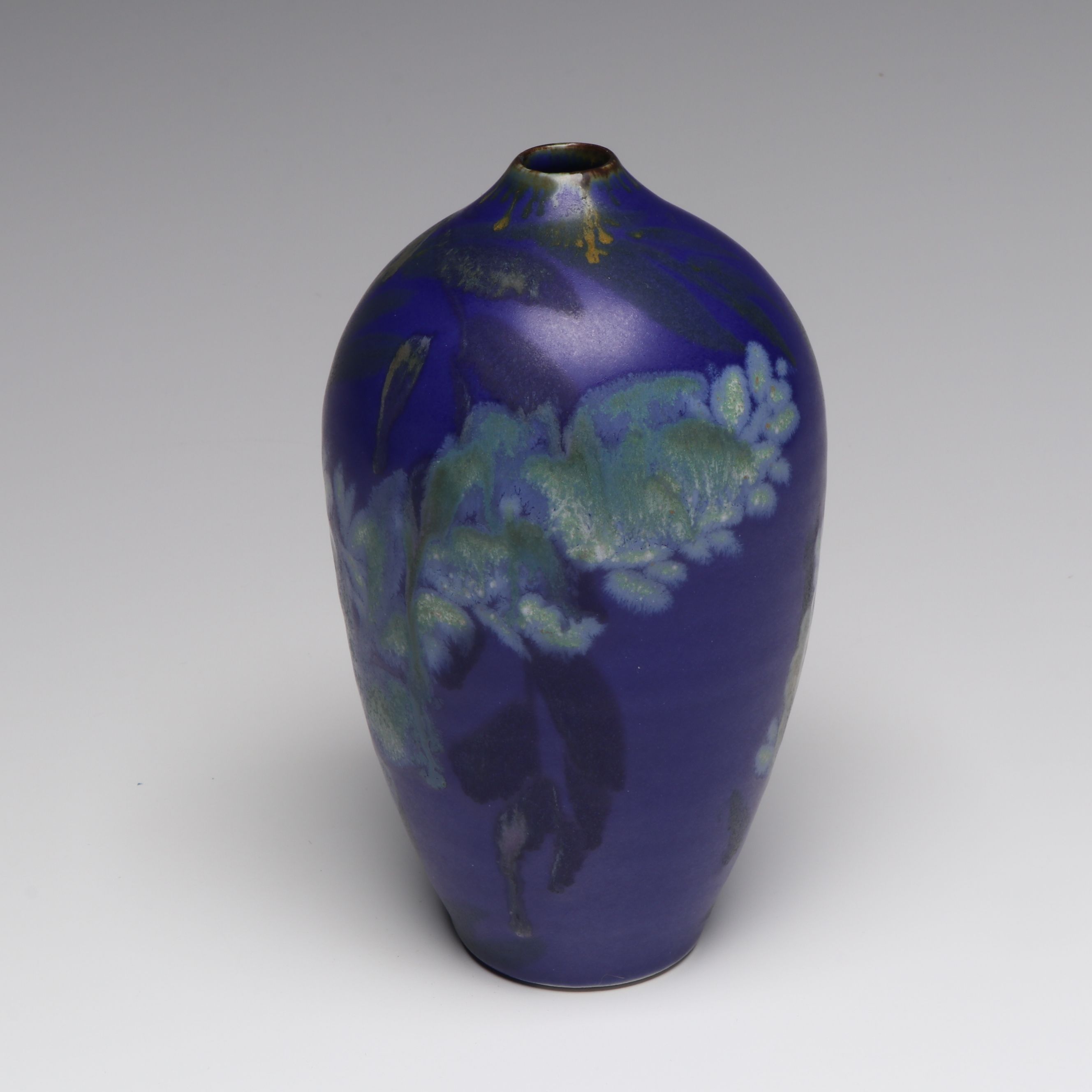 Butterfield Pottery Cobalt Blue High Shoulder Bud Vase