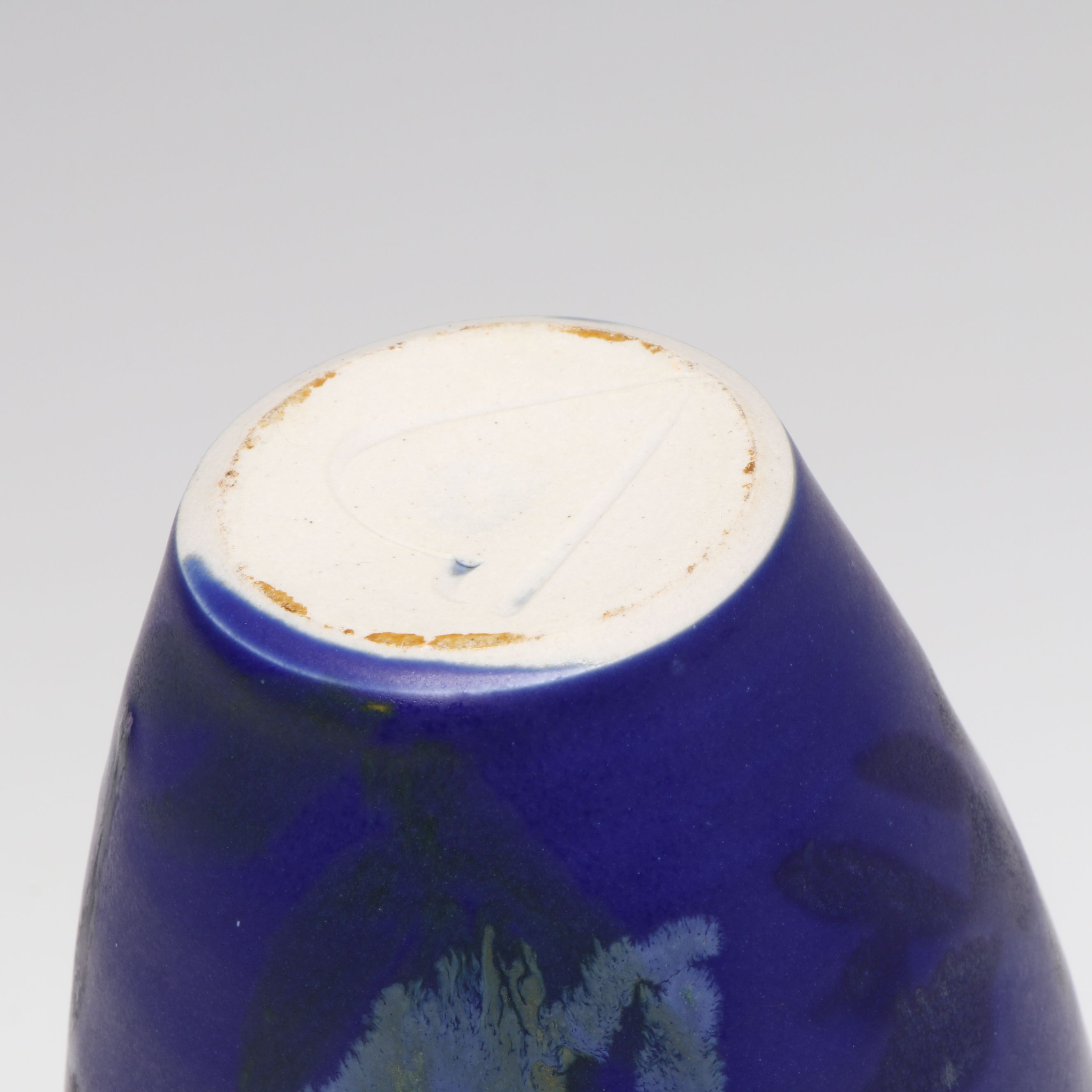 Butterfield Pottery Cobalt Blue High Shoulder Bud Vase