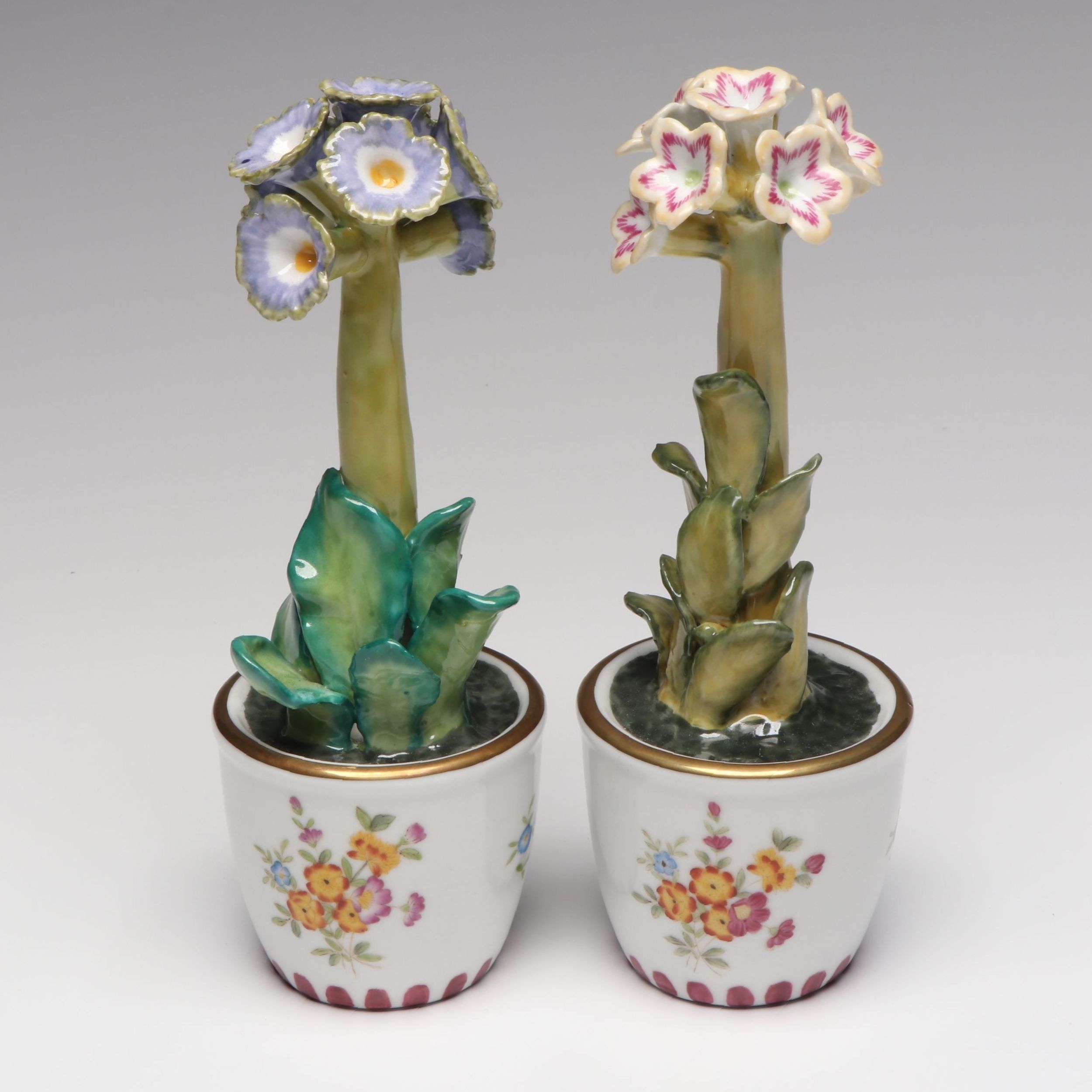 Chelsea House Porcelain Topiary Figurines