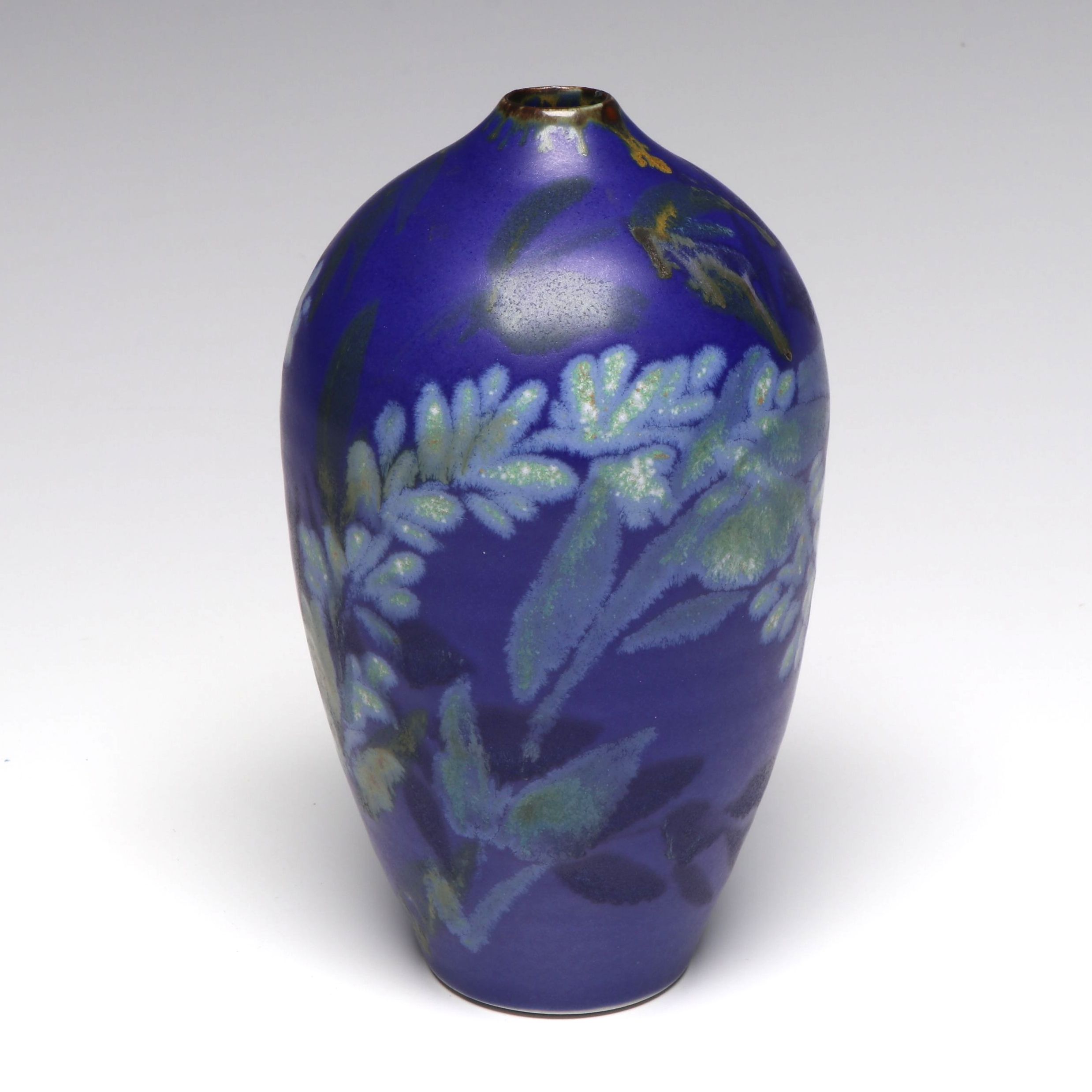 Butterfield Pottery Cobalt Blue High Shoulder Bud Vase