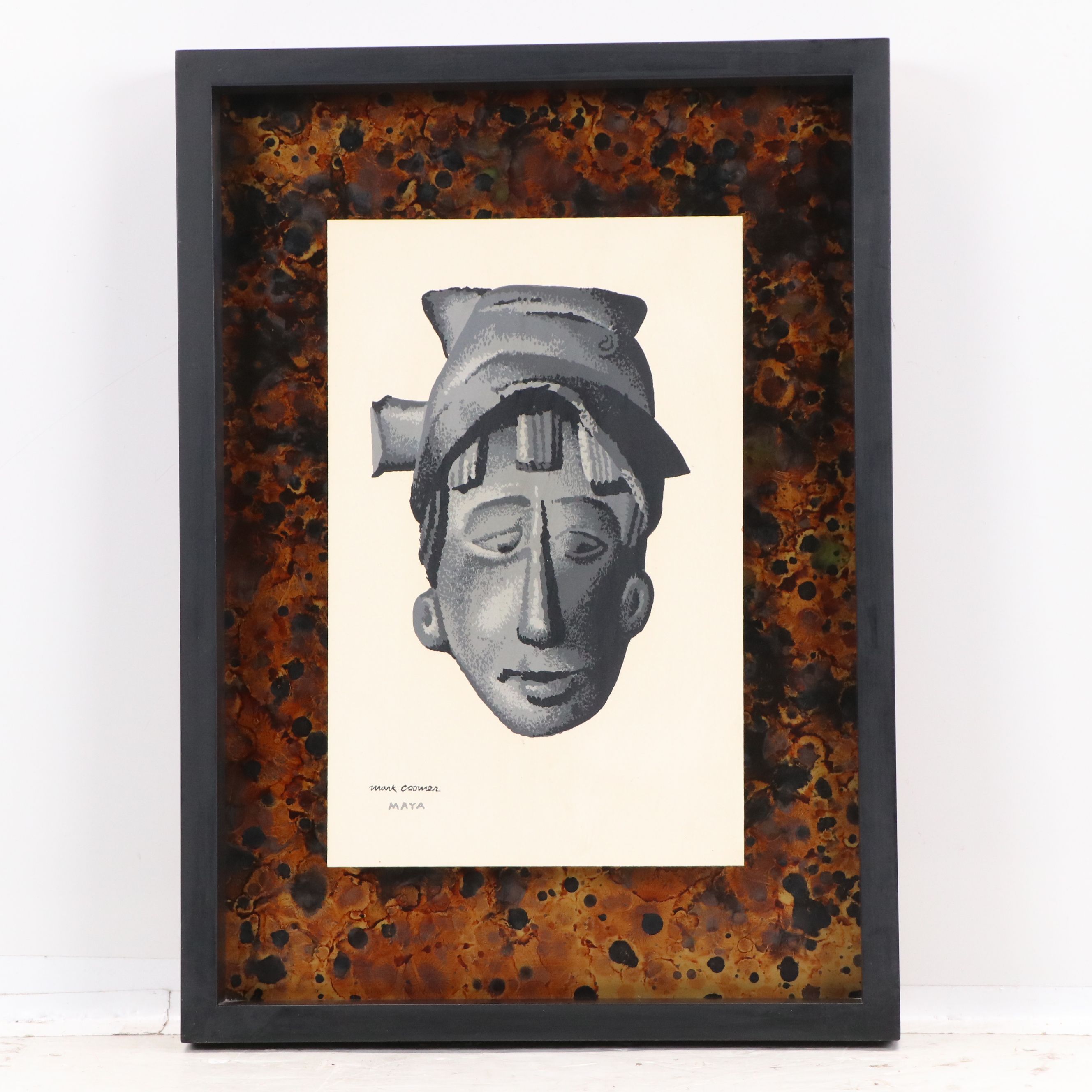 Mark Coomer Serigraphs of Mayan and Aztec Face Masks