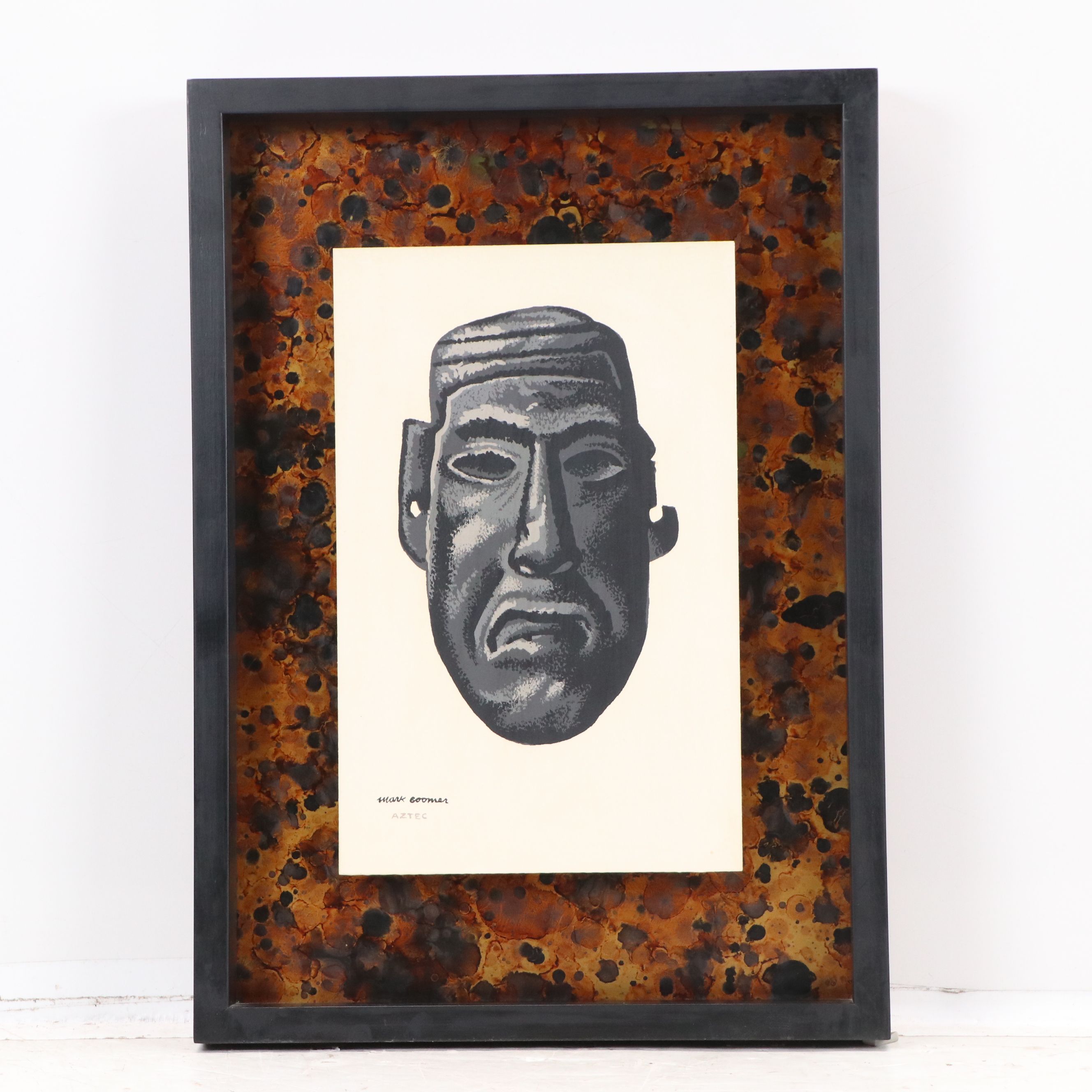Mark Coomer Serigraphs of Mayan and Aztec Face Masks