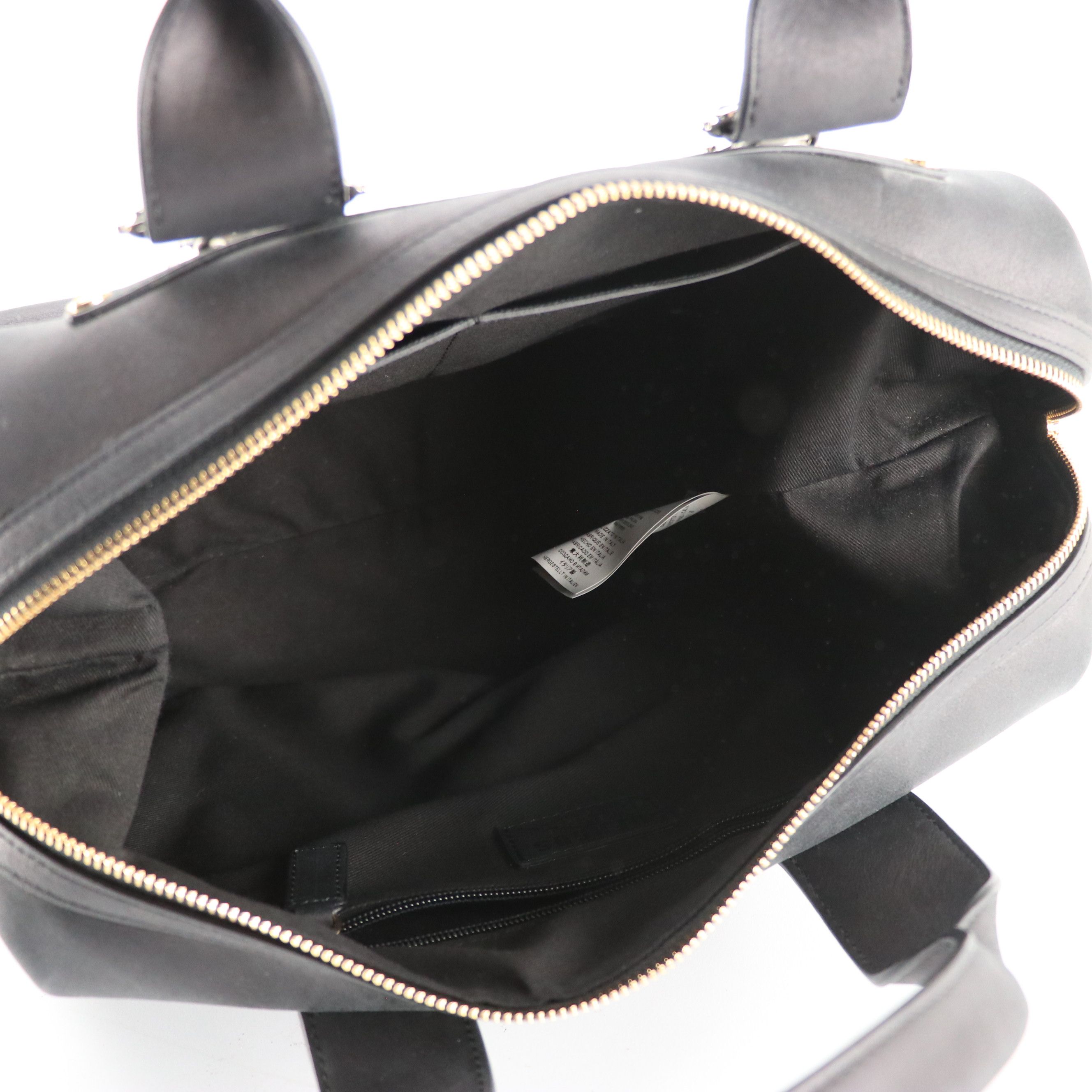 Versace Versus Zippered Satchel in Black Leather