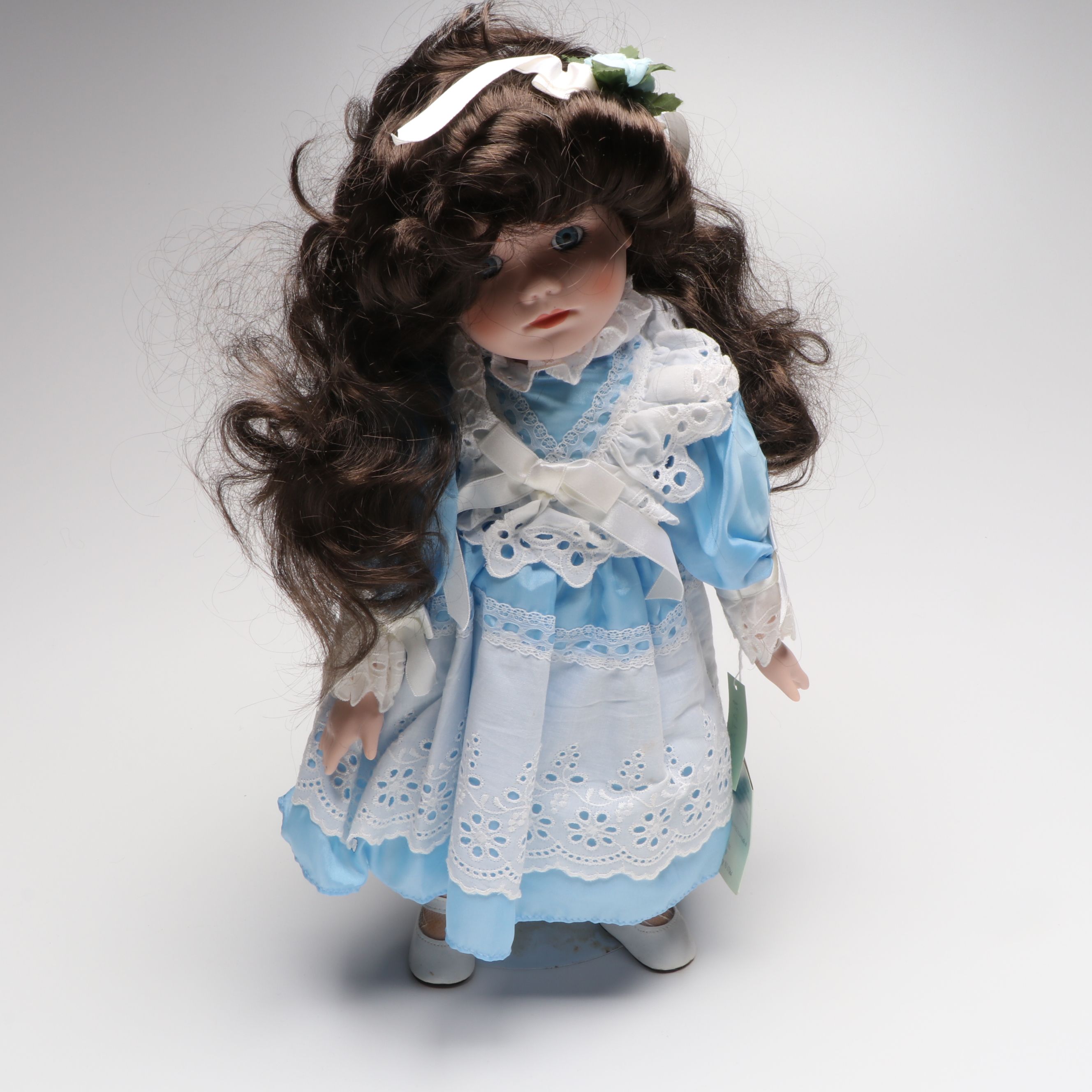Victorian Style Geppeddo and Other Clothed Bisque Dolls