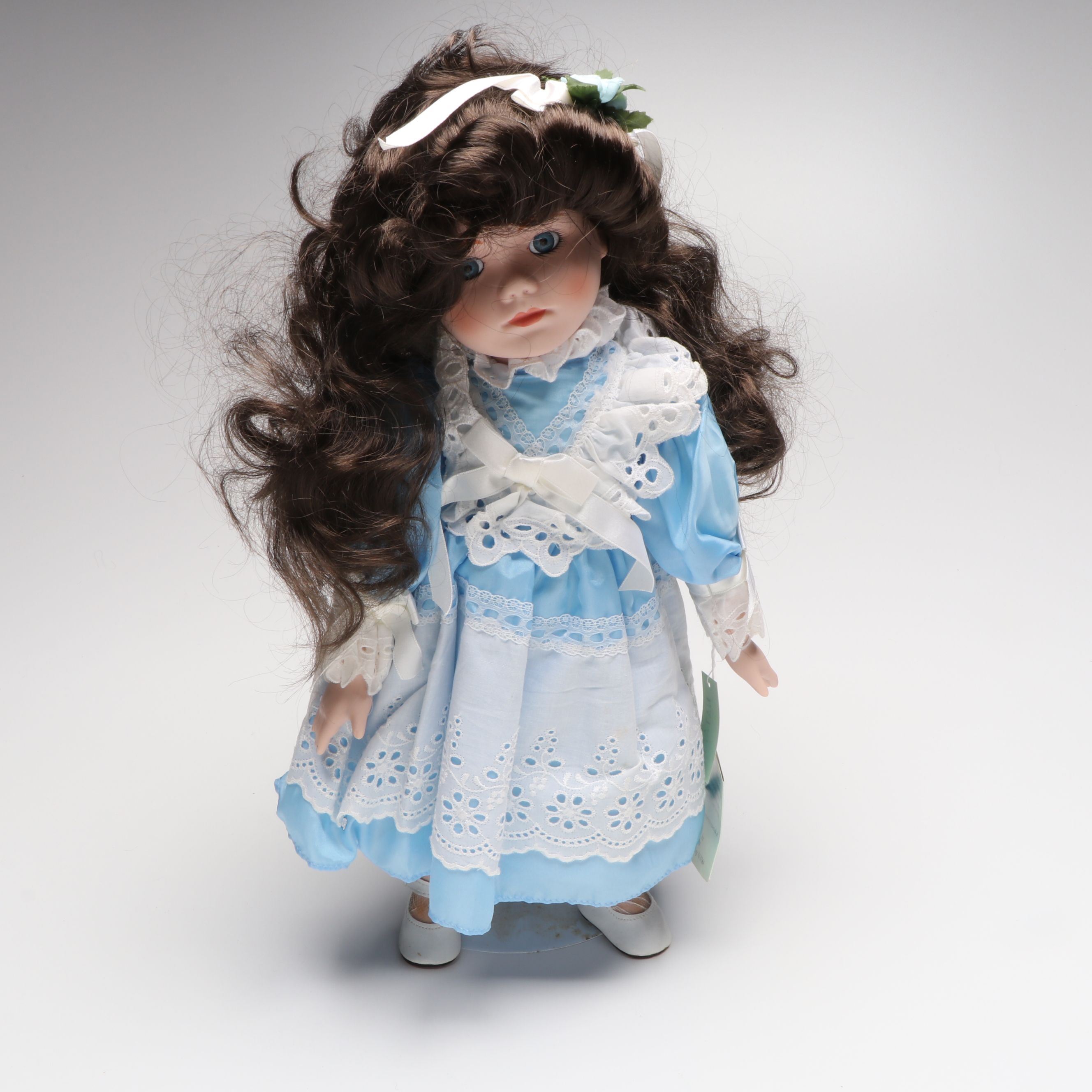 Victorian Style Geppeddo and Other Clothed Bisque Dolls