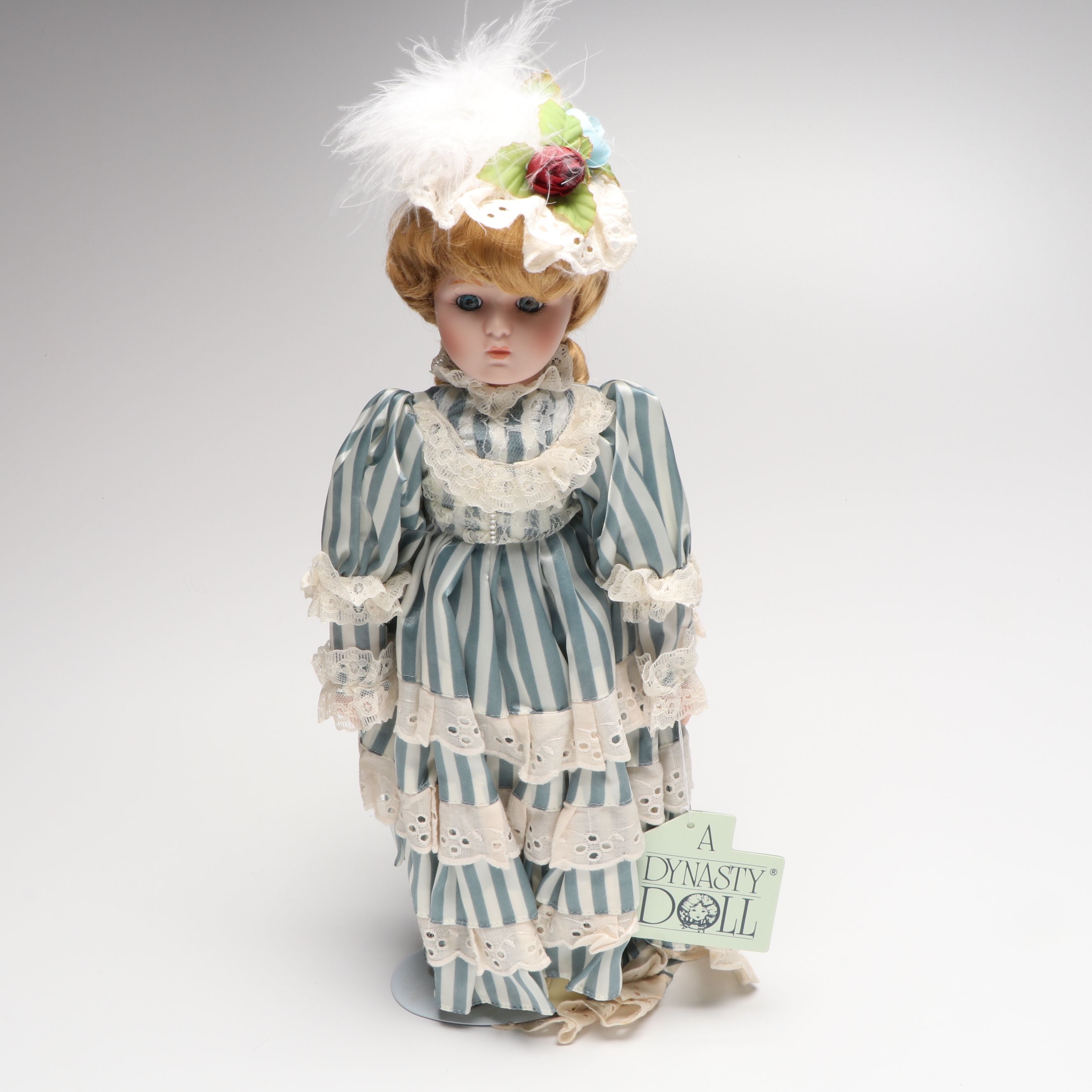 Victorian Style Geppeddo and Other Clothed Bisque Dolls