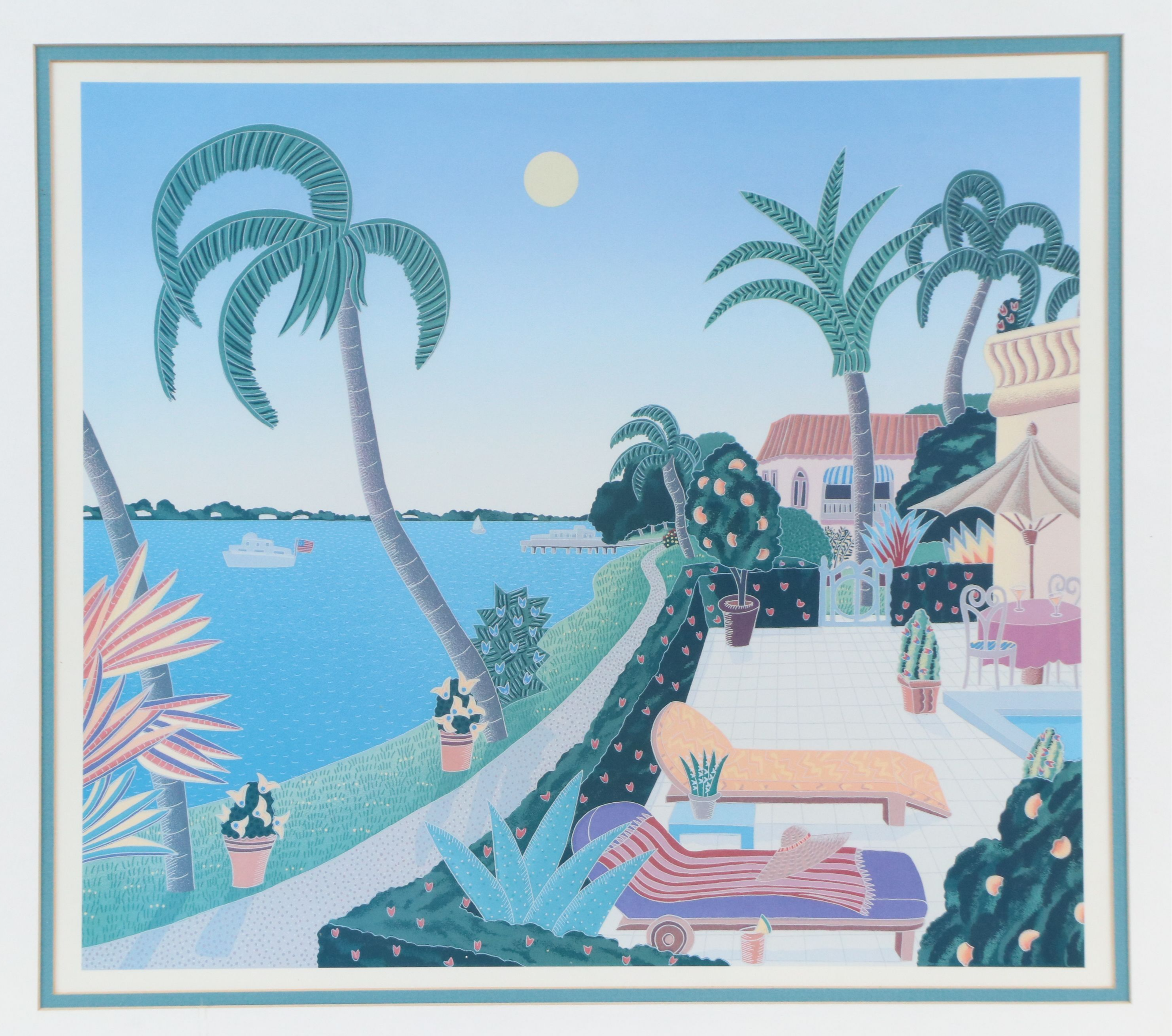 Offset Lithograph After Thomas McKnight "Lake Worth"