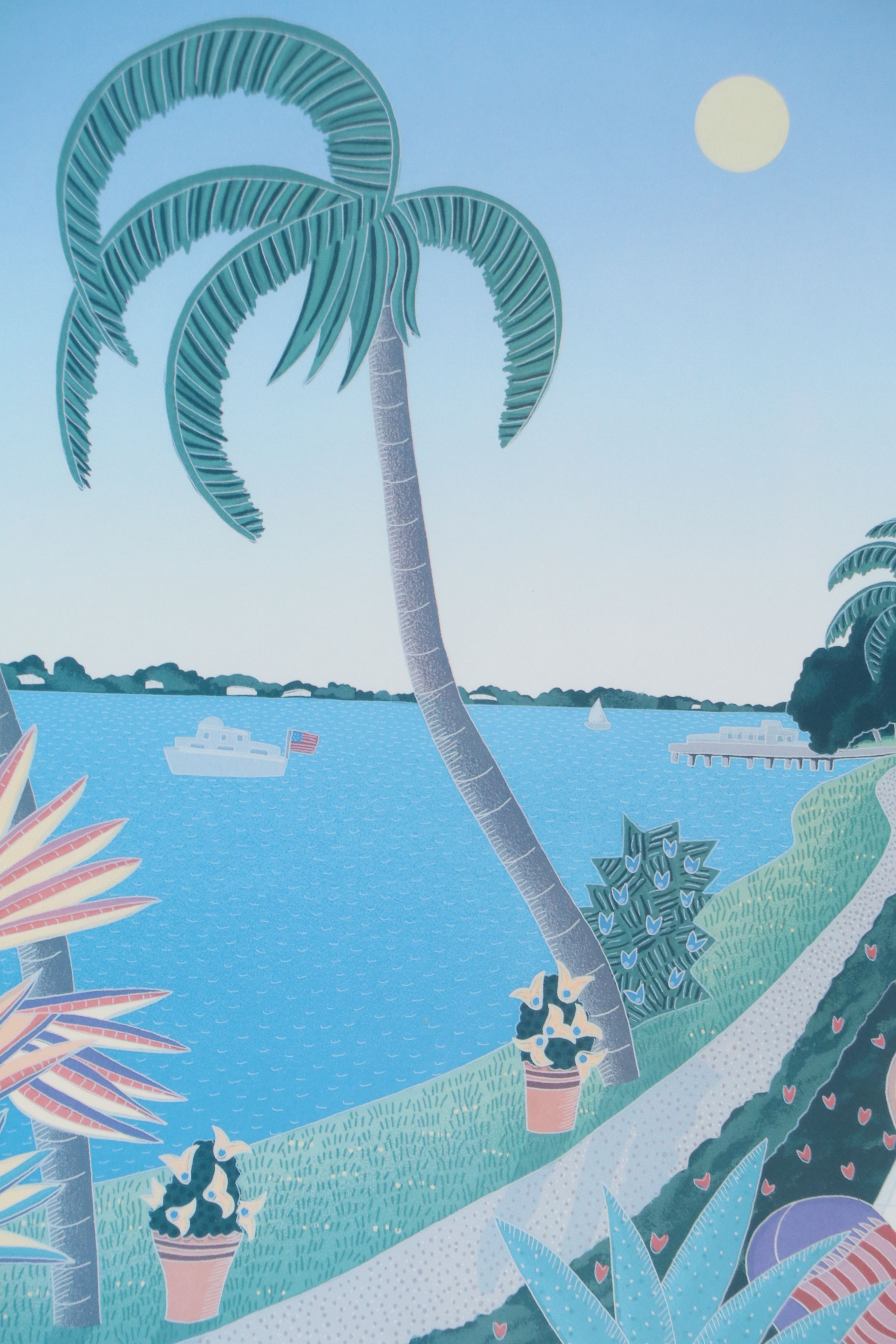 Offset Lithograph After Thomas McKnight "Lake Worth"