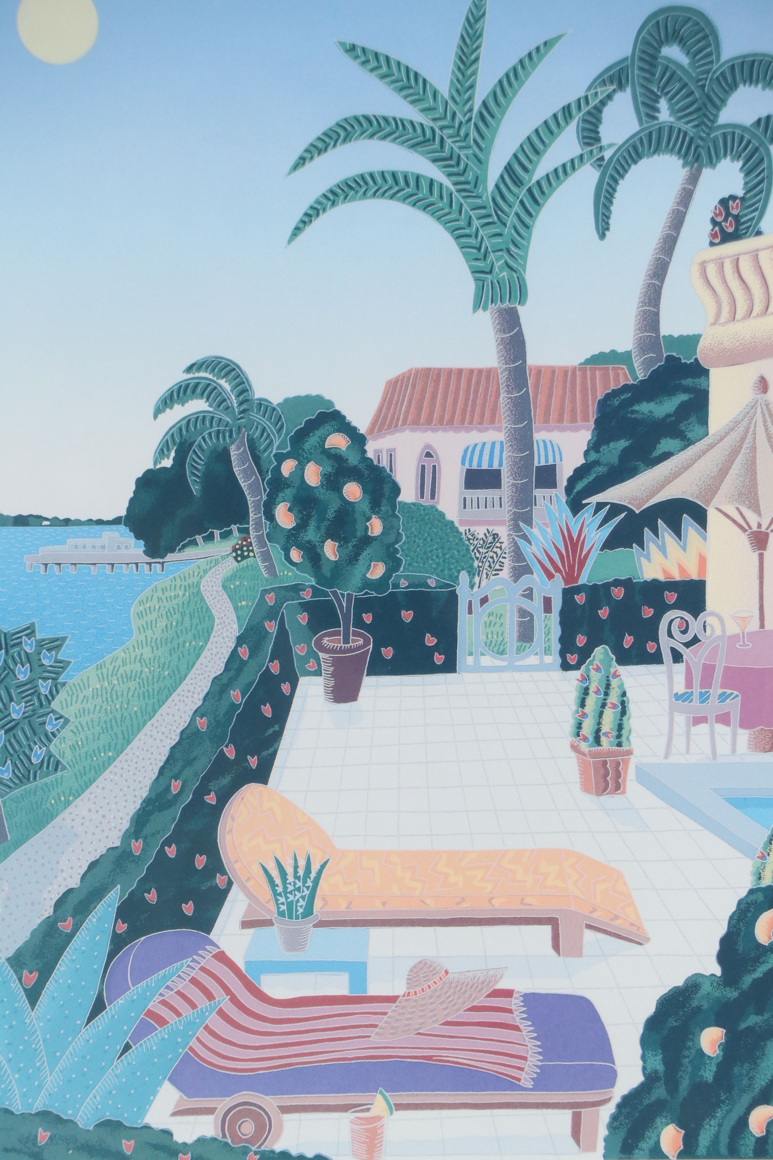 Offset Lithograph After Thomas McKnight "Lake Worth"