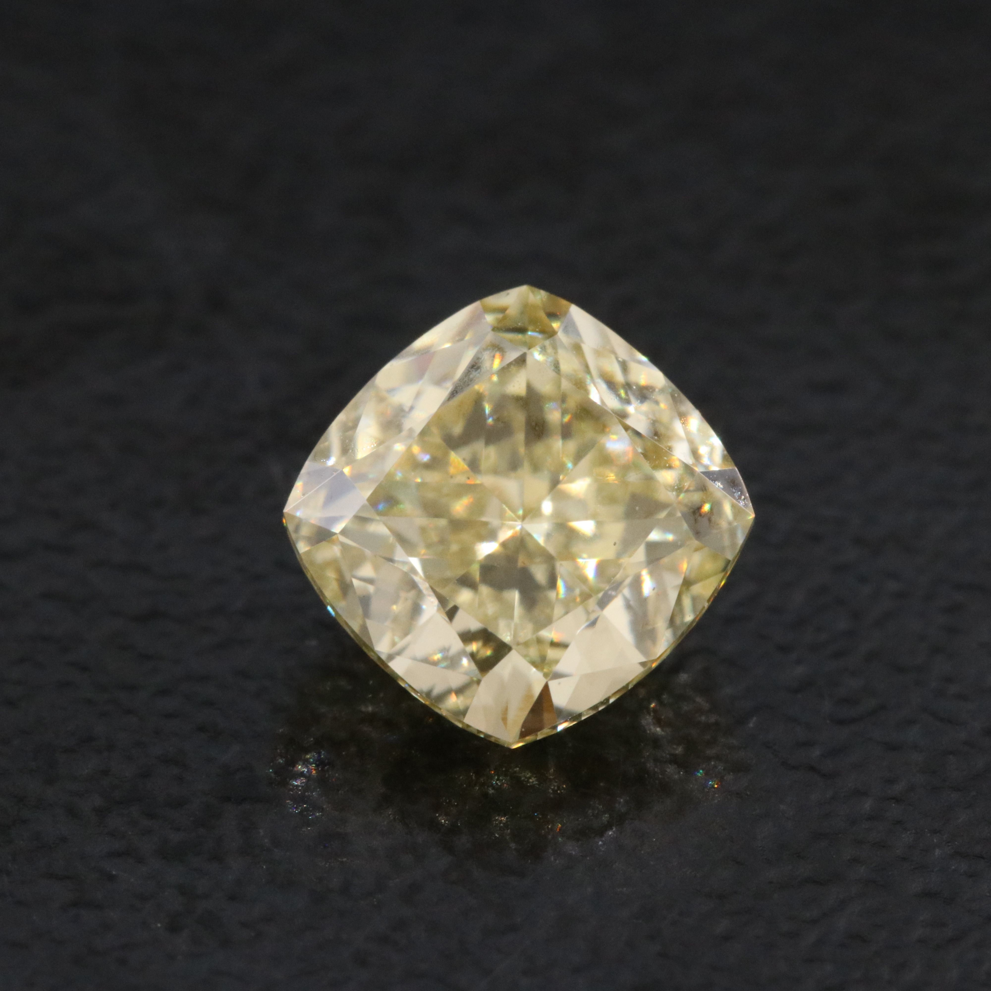 Loose 1.54 CT Lab Grown Fancy Yellow Diamond with IGI Report