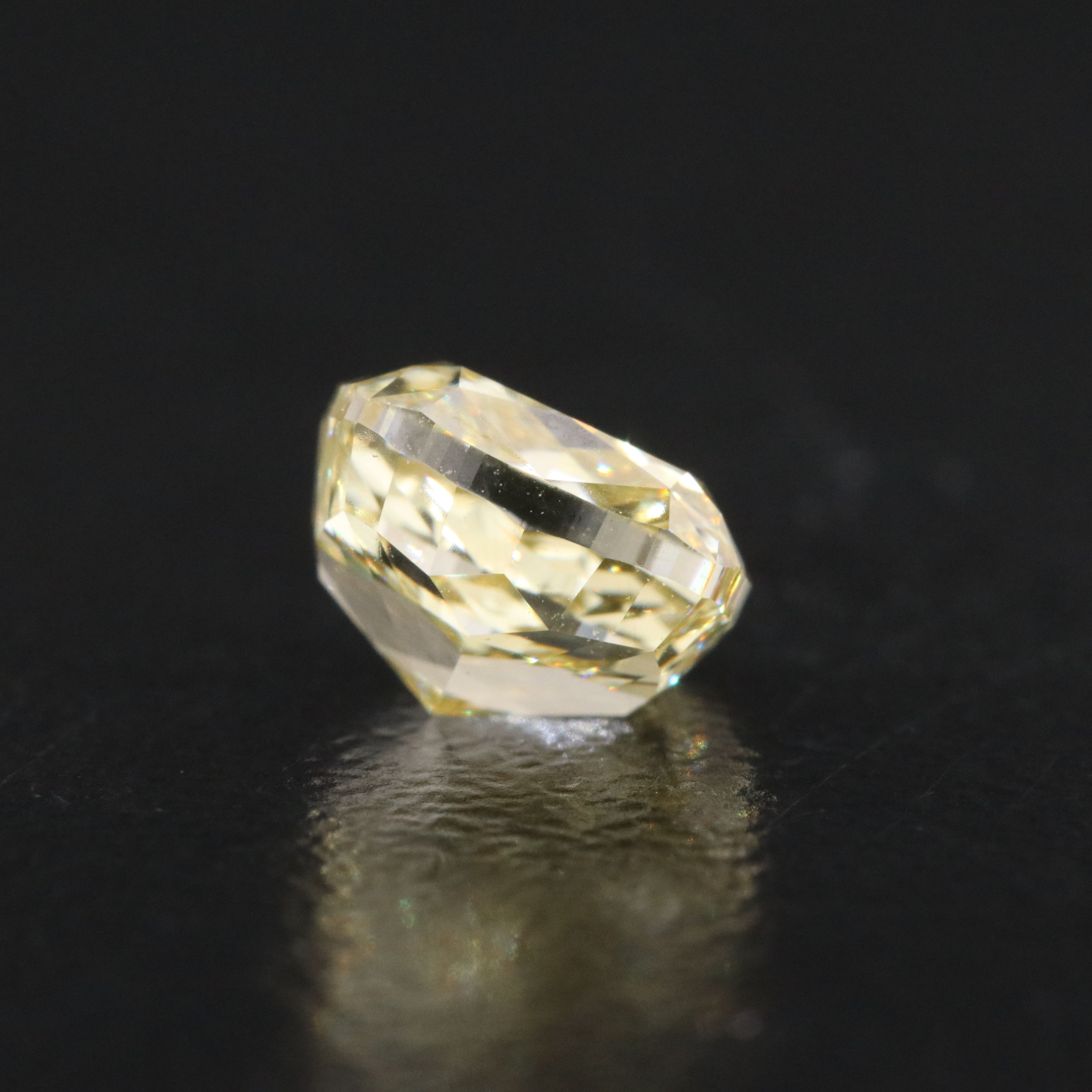 Loose 1.54 CT Lab Grown Fancy Yellow Diamond with IGI Report