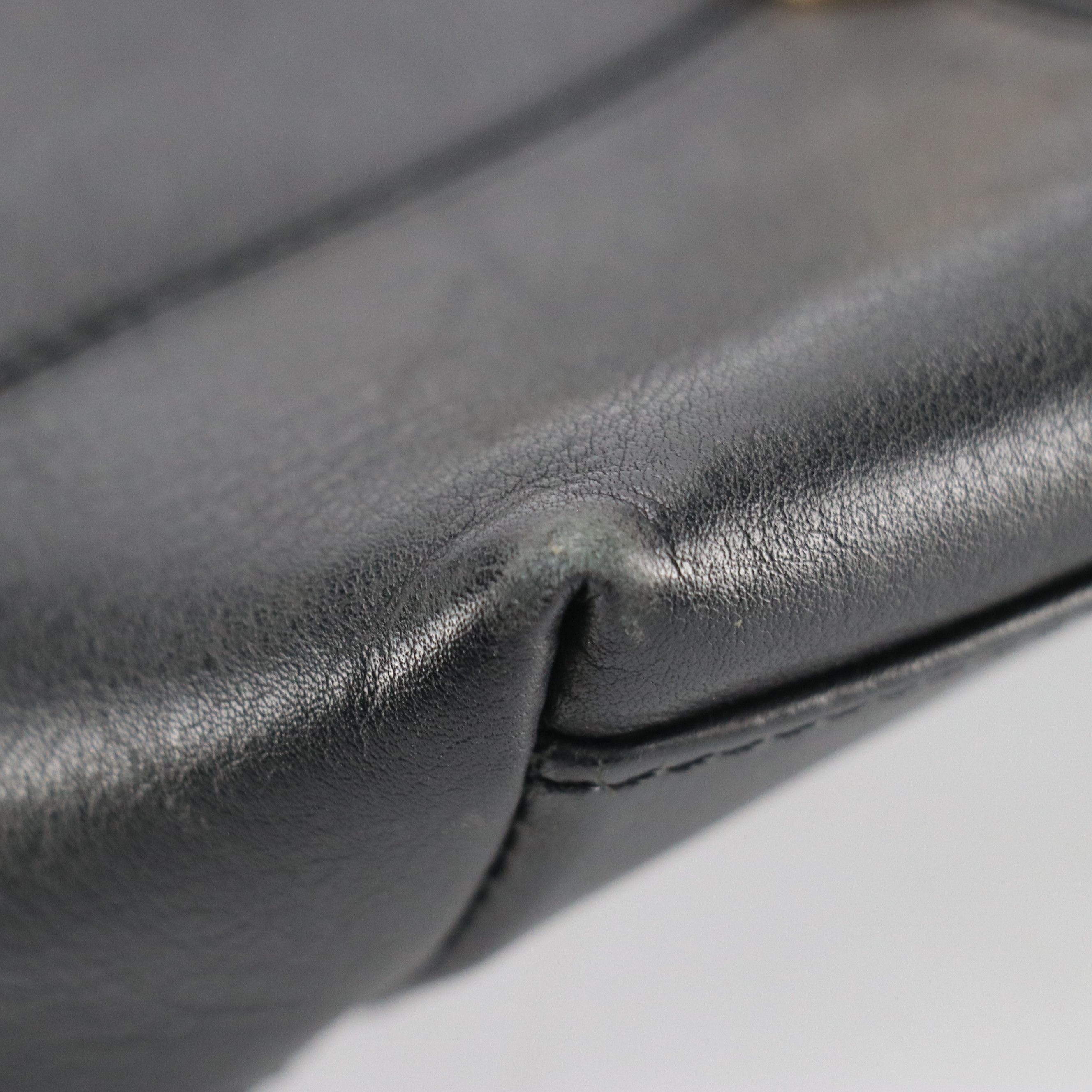 Givenchy Gold Studded Handbag in Black Leather