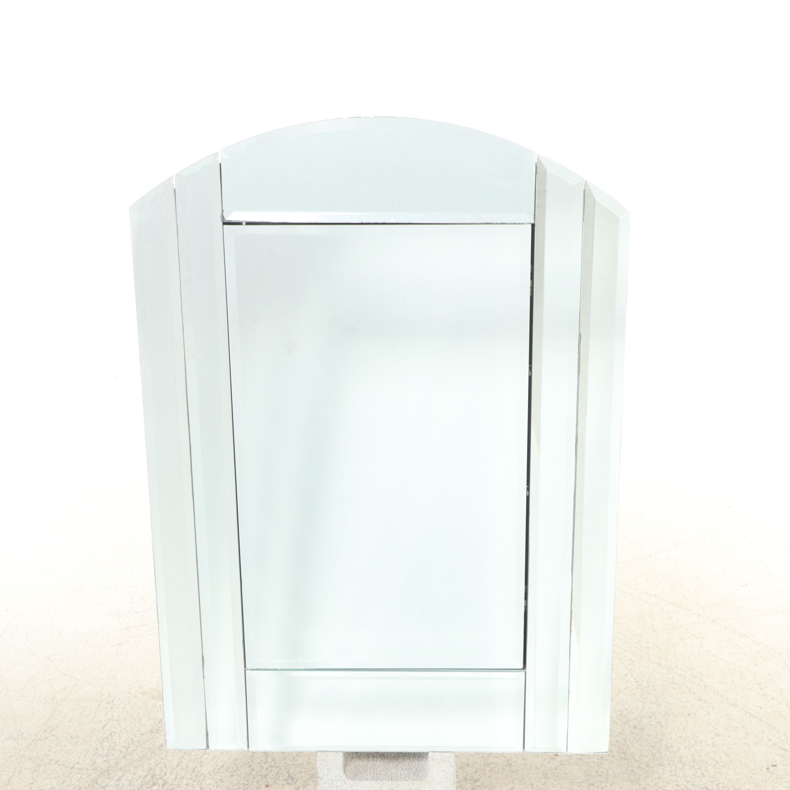 Modern Art Deco Style Mirrored Medicine Cabinet