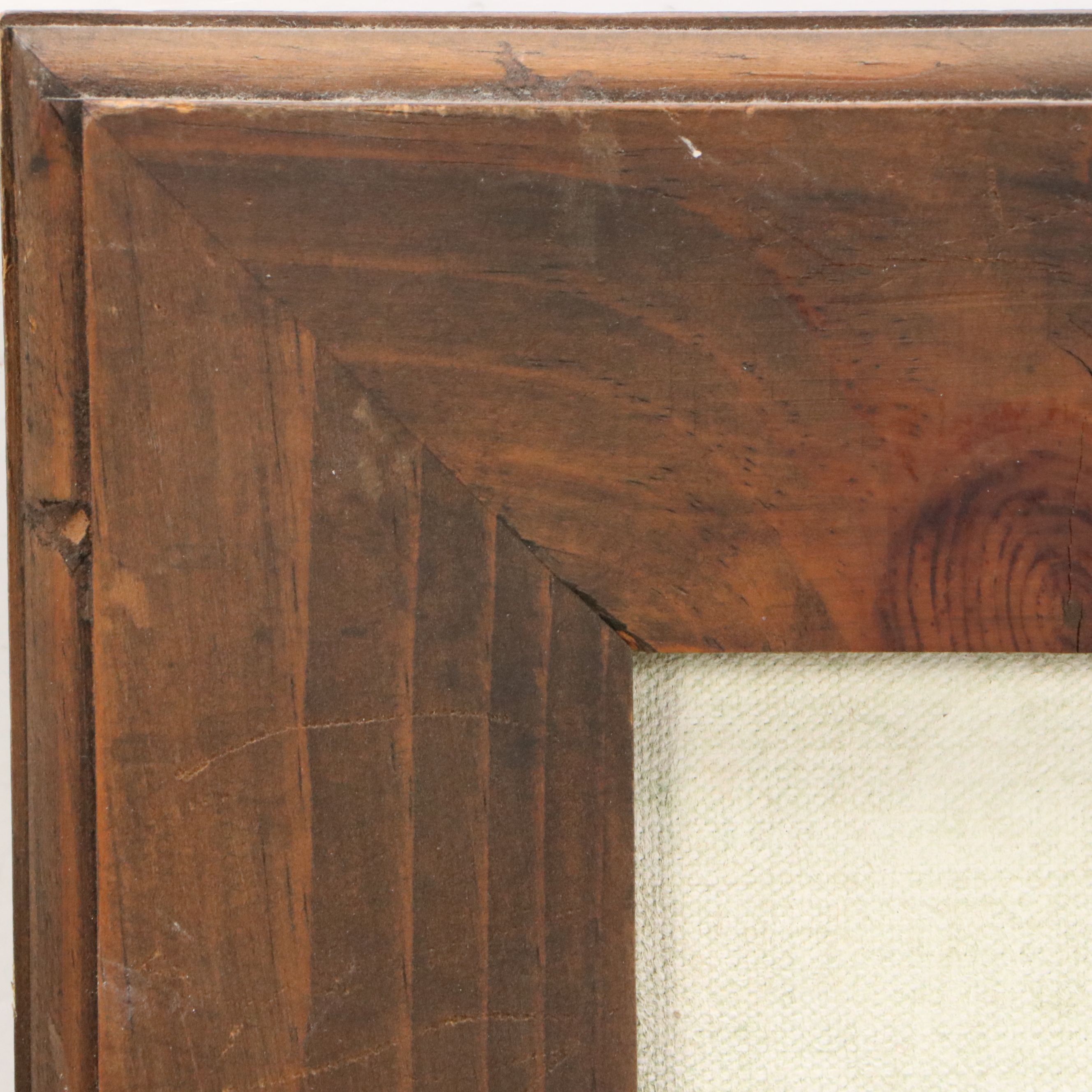 Oil Painting of Woman in Black in Hat, Mid-Late 20th Century