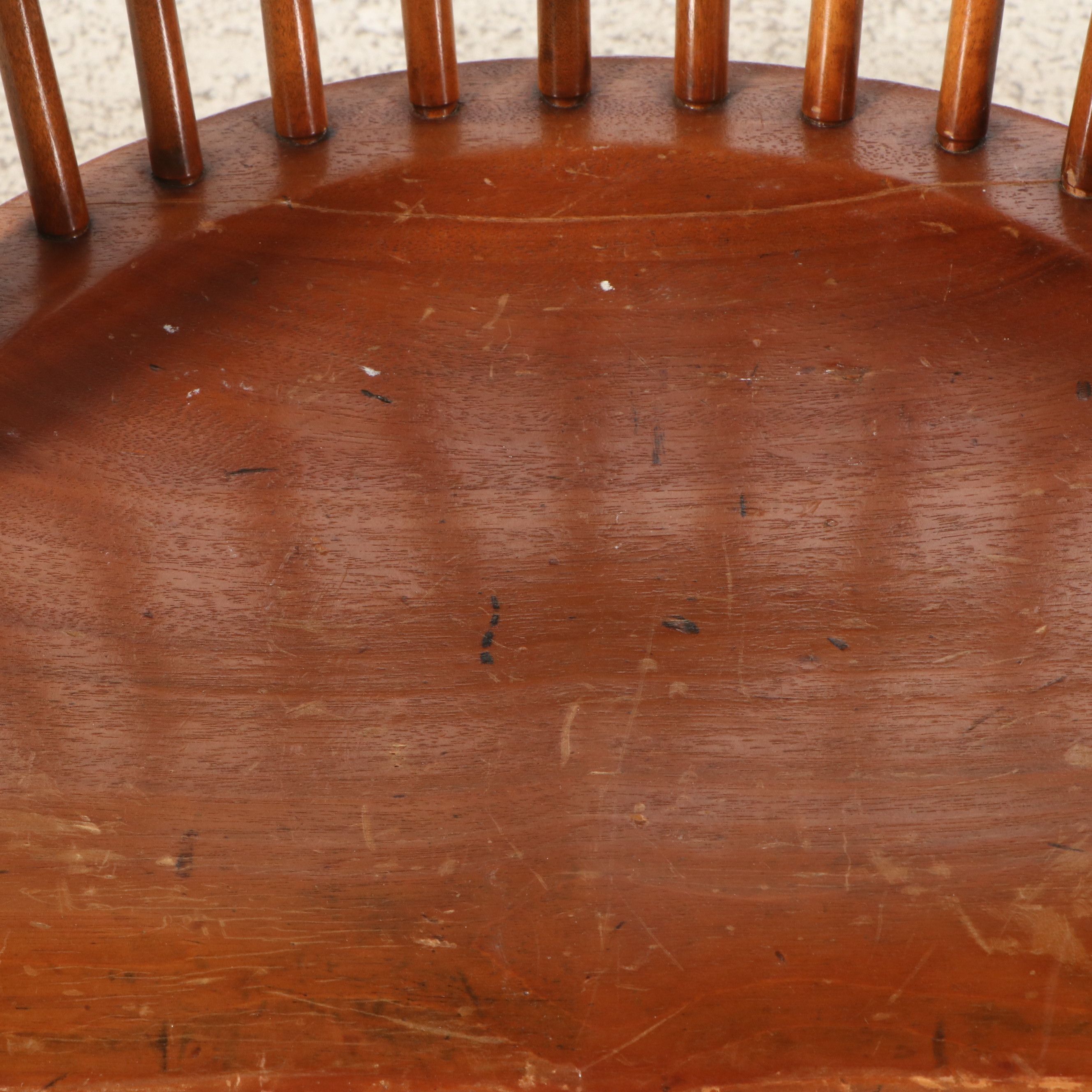 Windsor Style Wooden Spindle-Back Armchair, Mid to Late 20th Century