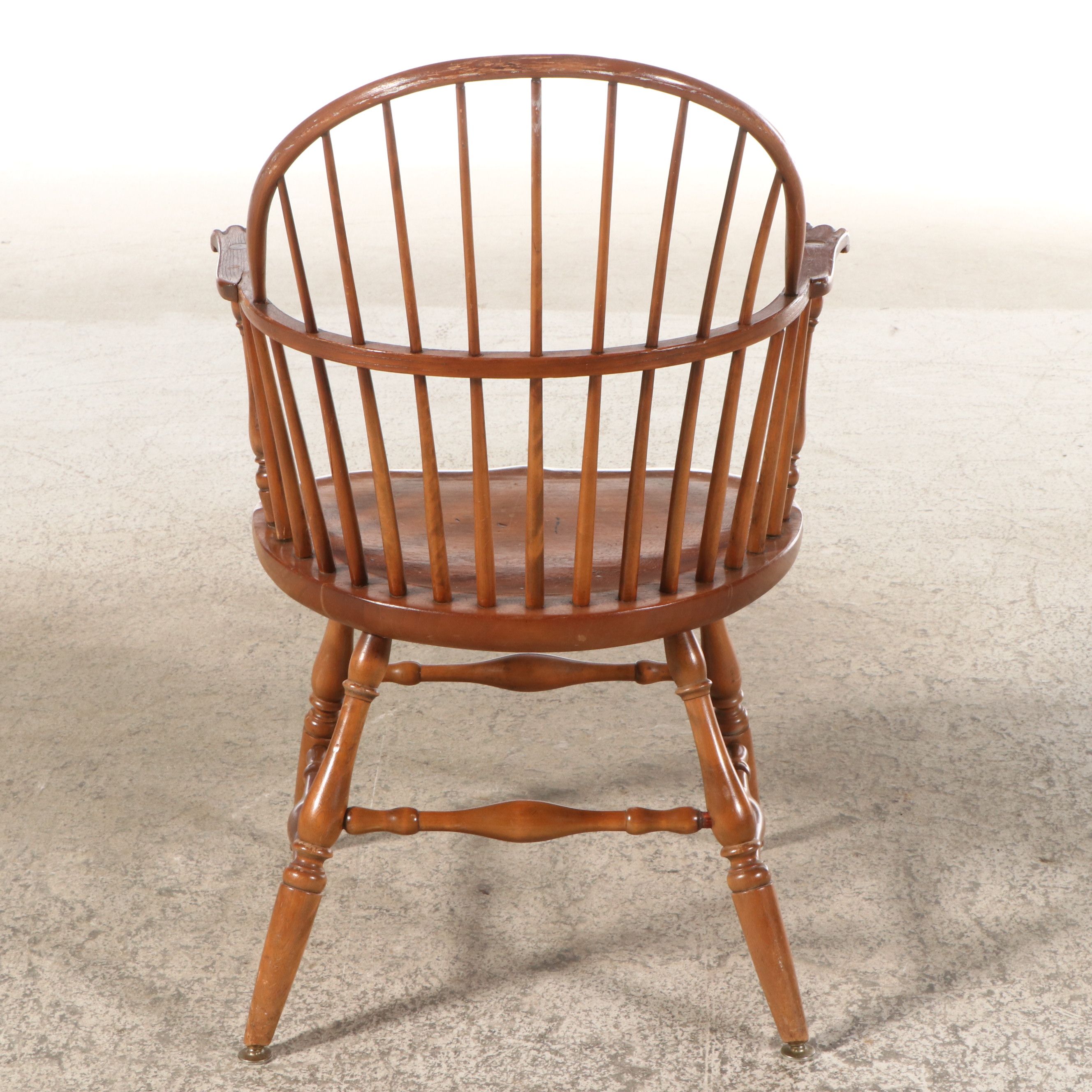 Windsor Style Wooden Spindle-Back Armchair, Mid to Late 20th Century