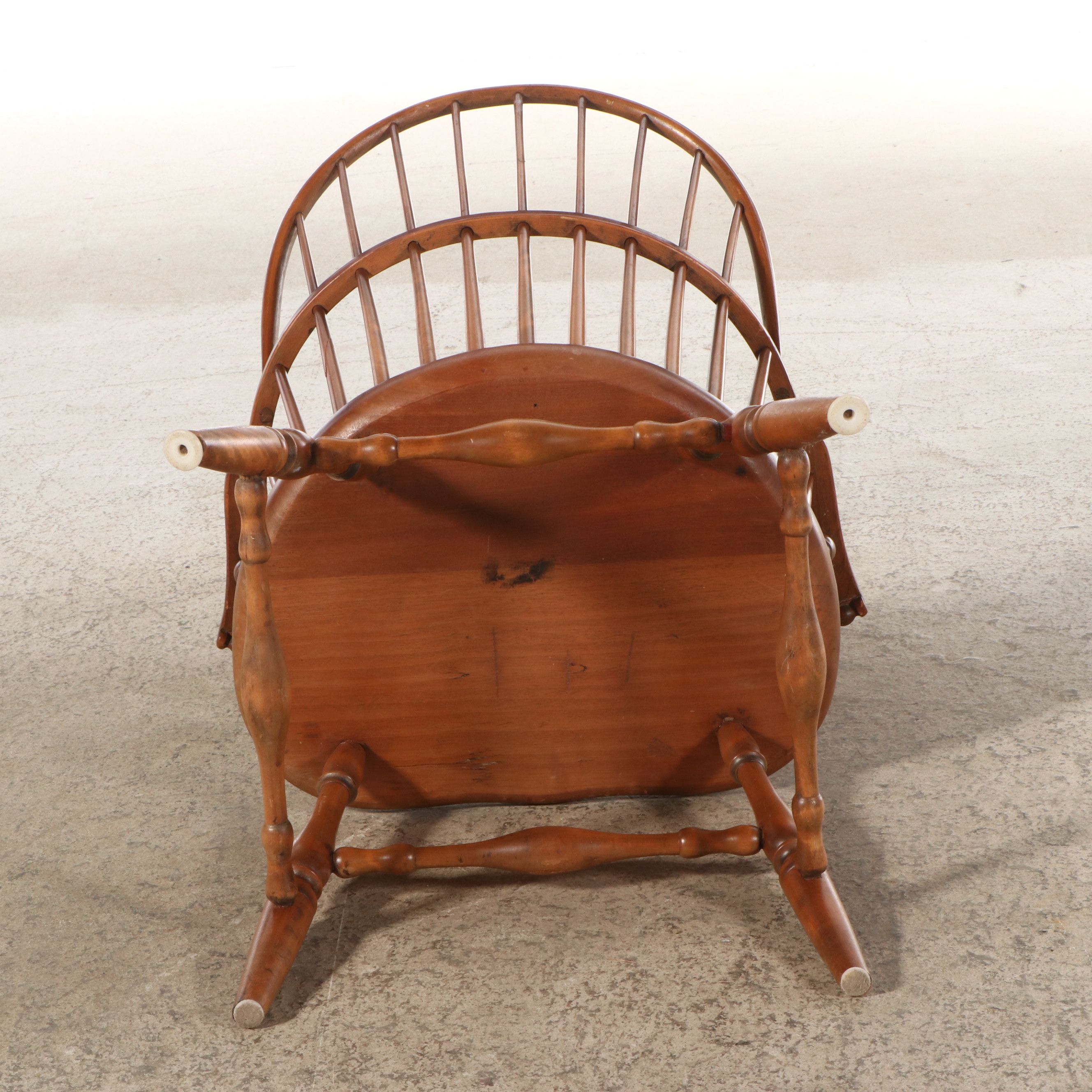 Windsor Style Wooden Spindle-Back Armchair, Mid to Late 20th Century