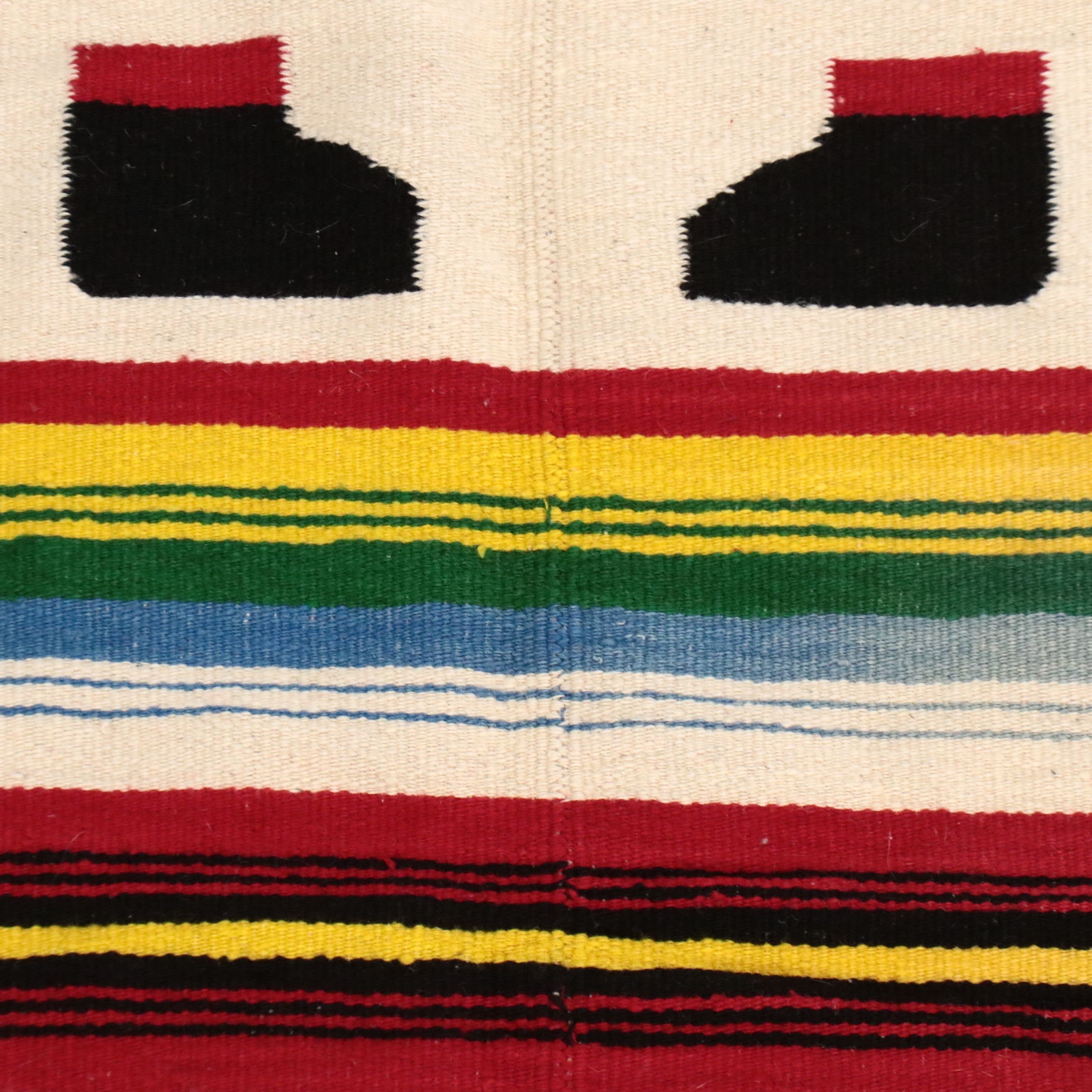 4'1 x 6'3 Handwoven Mexican Oaxacan Figural Area Rug