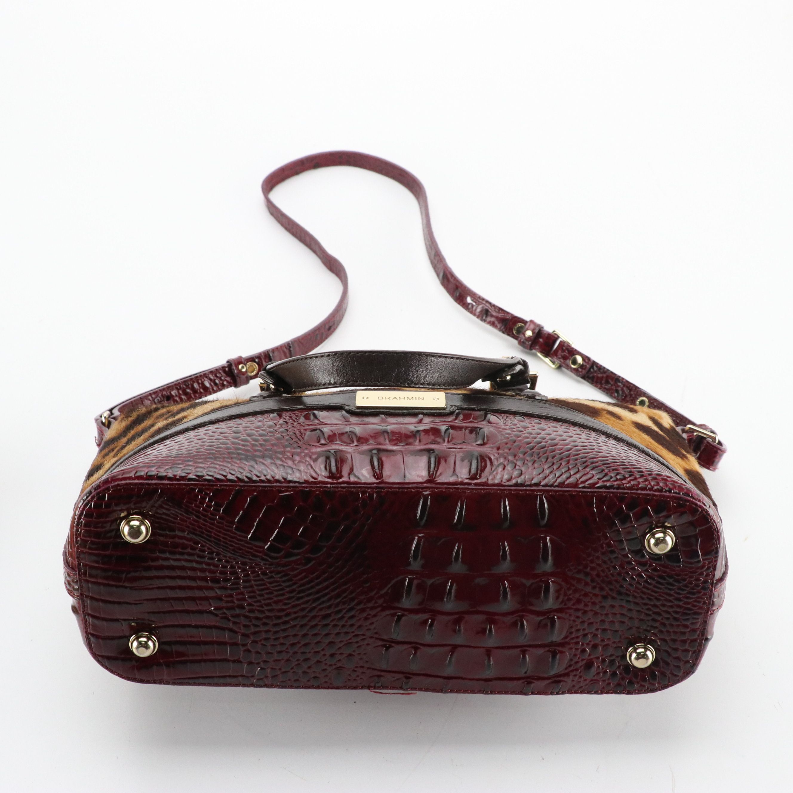 Brahmin Printed Pony Hair & Crocodile Leather 2Way Satchel, Alviero Martini Tote