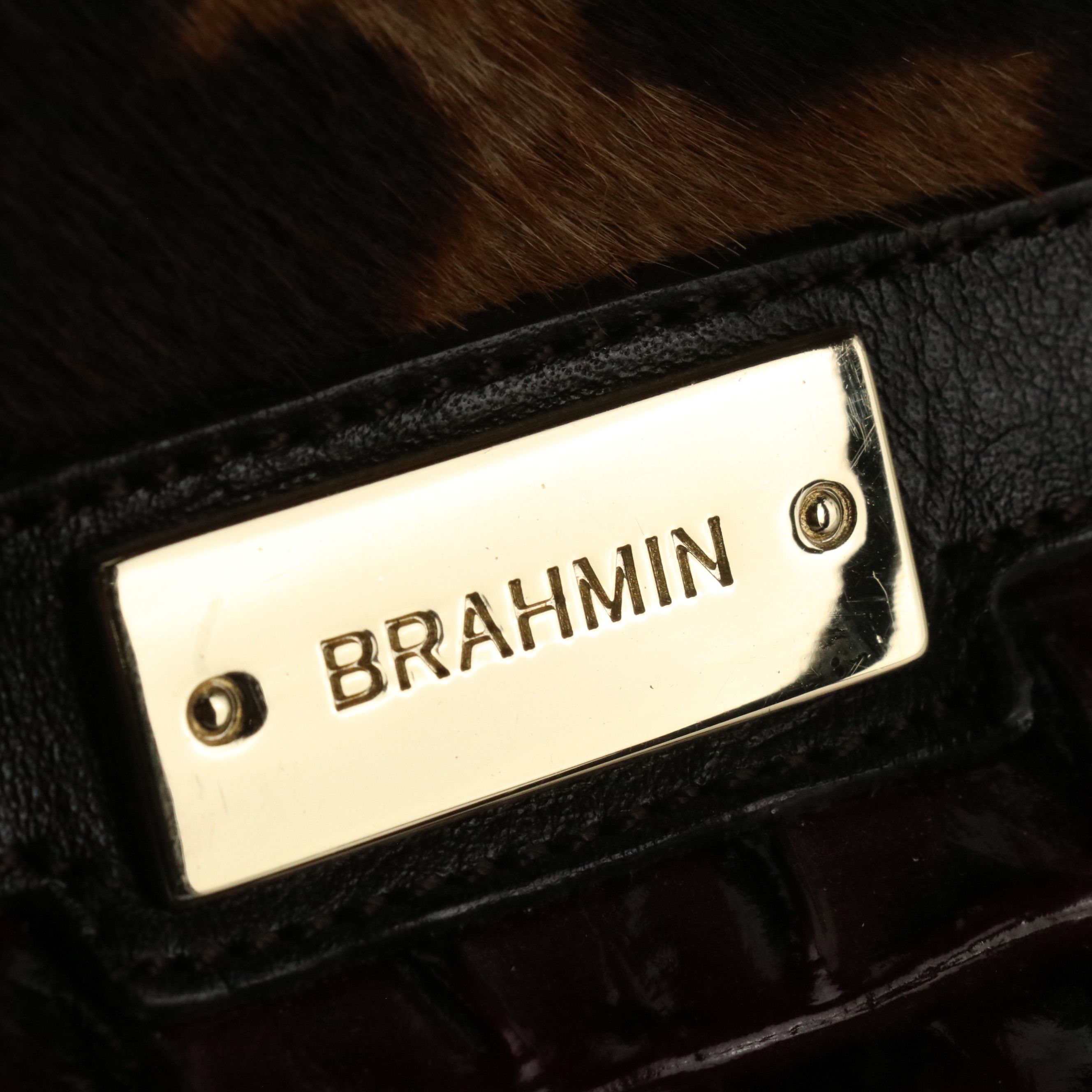 Brahmin Printed Pony Hair & Crocodile Leather 2Way Satchel, Alviero Martini Tote