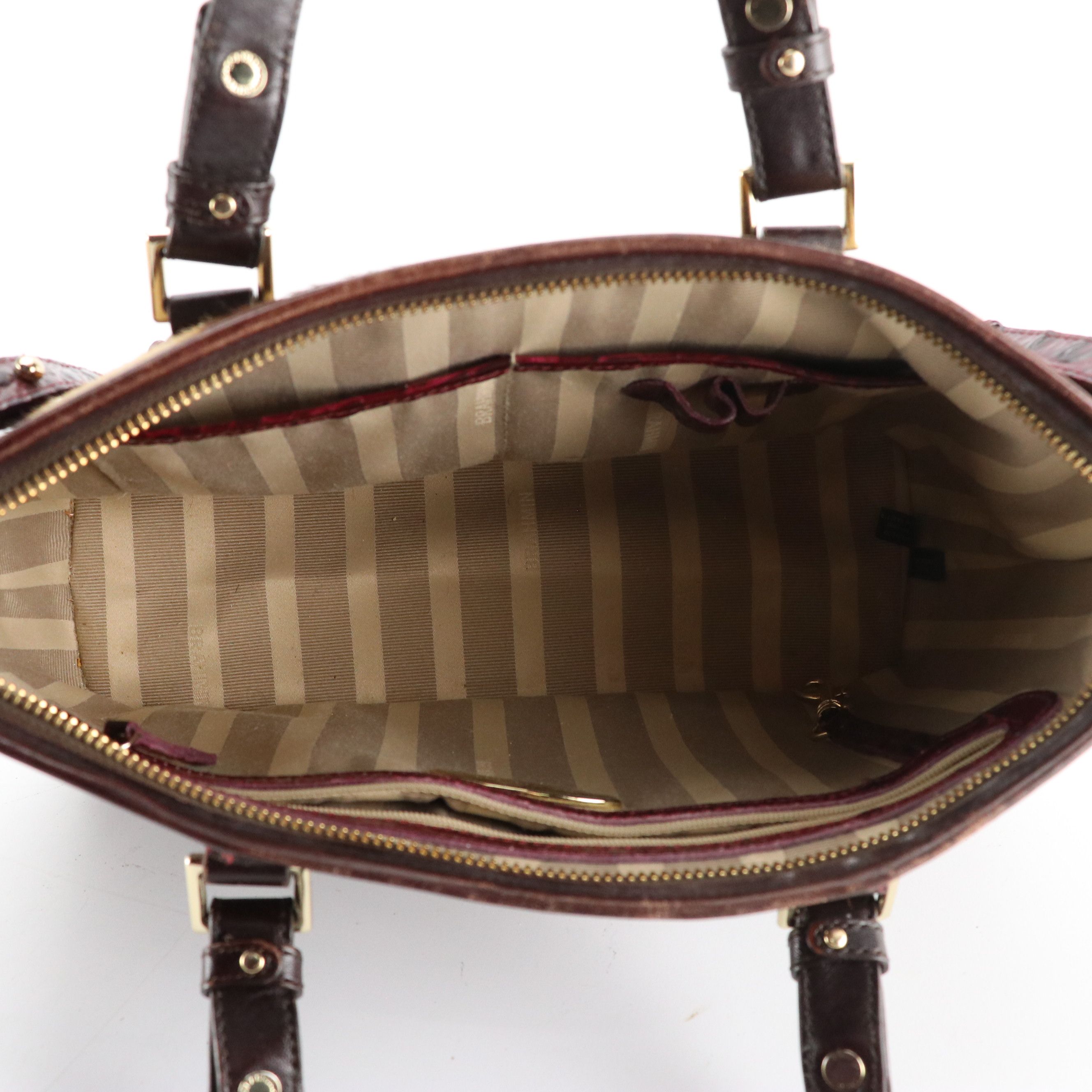 Brahmin Printed Pony Hair & Crocodile Leather 2Way Satchel, Alviero Martini Tote