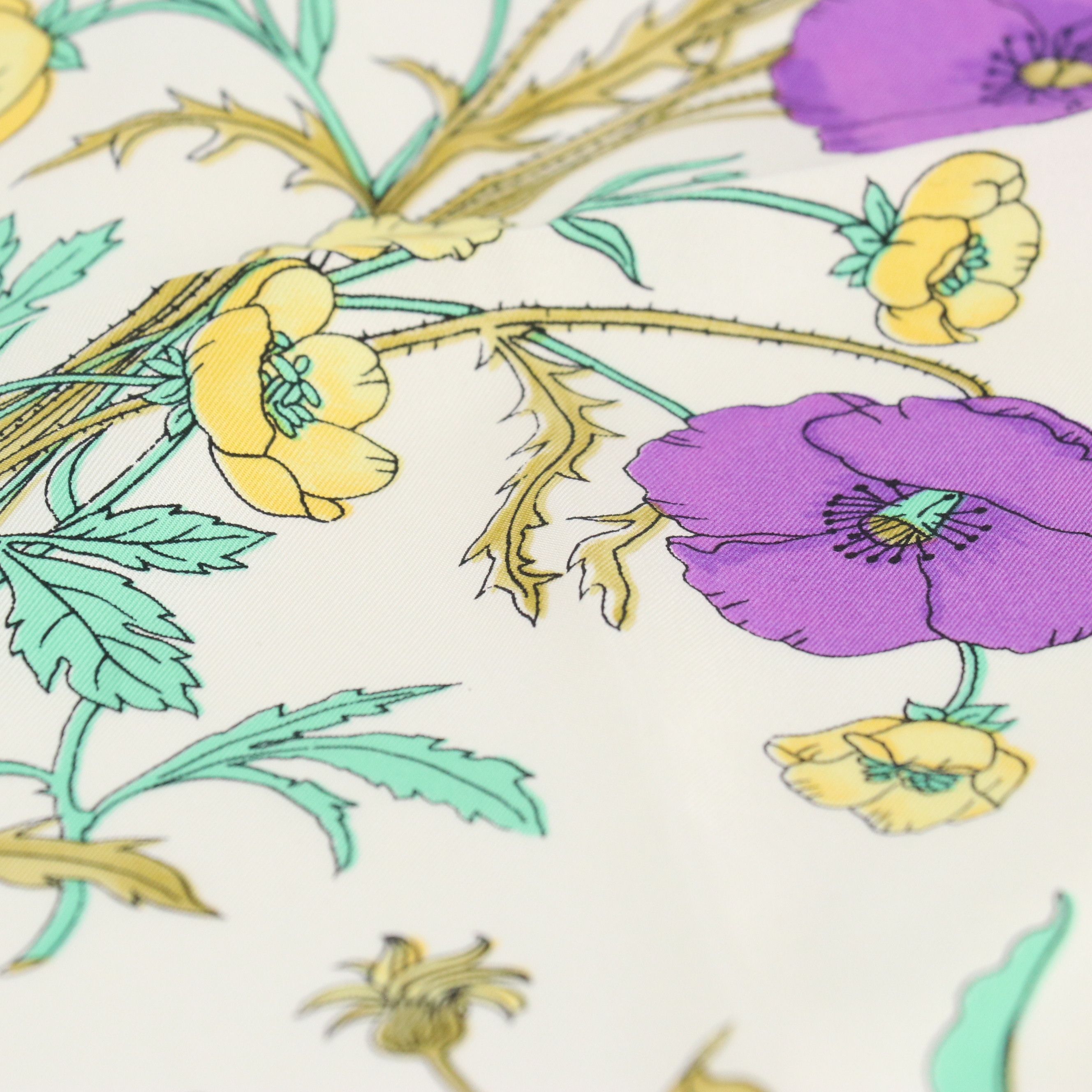 Gucci Flora Print Silk Twill Scarf