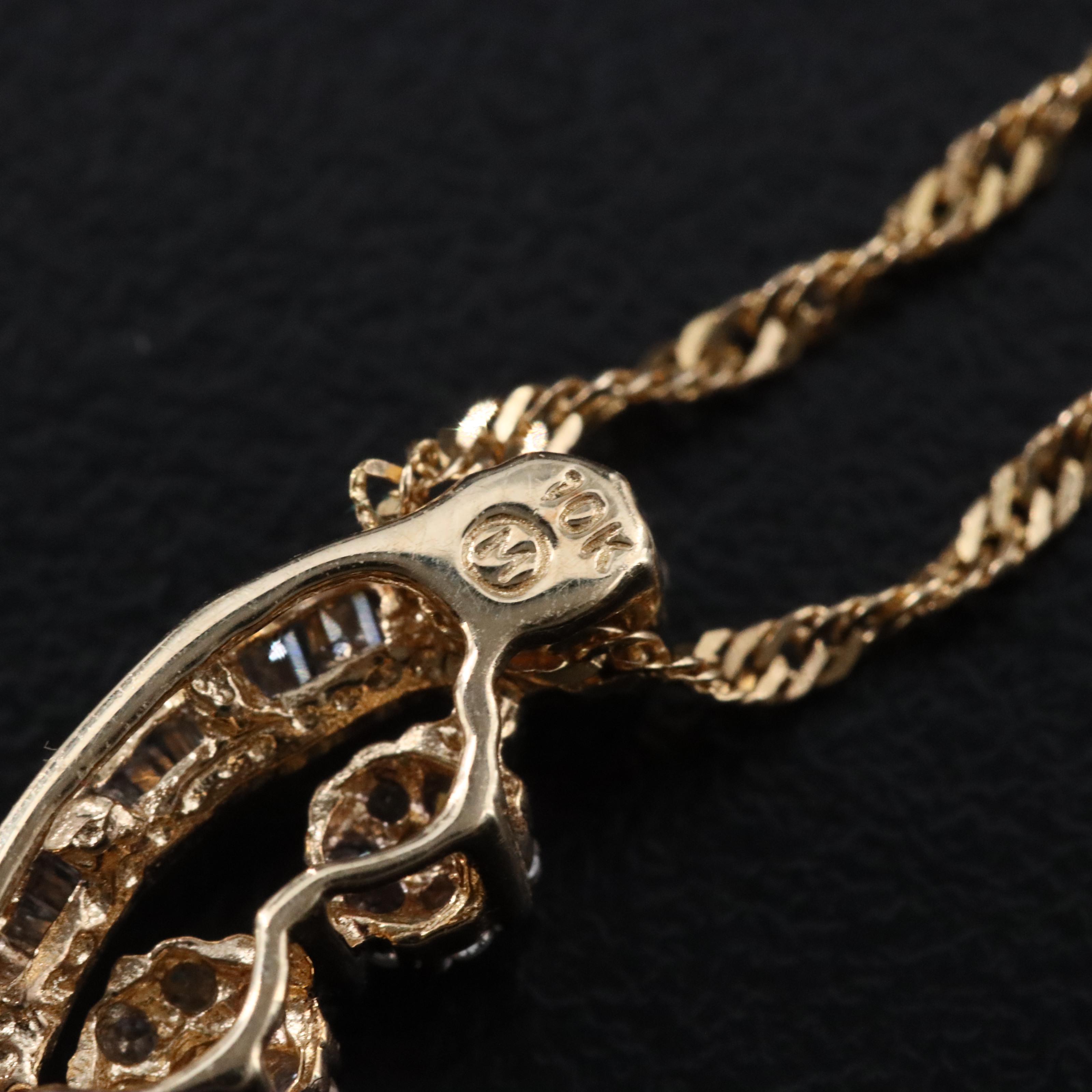 14K 0.57 CTW Diamond Pendant Necklace