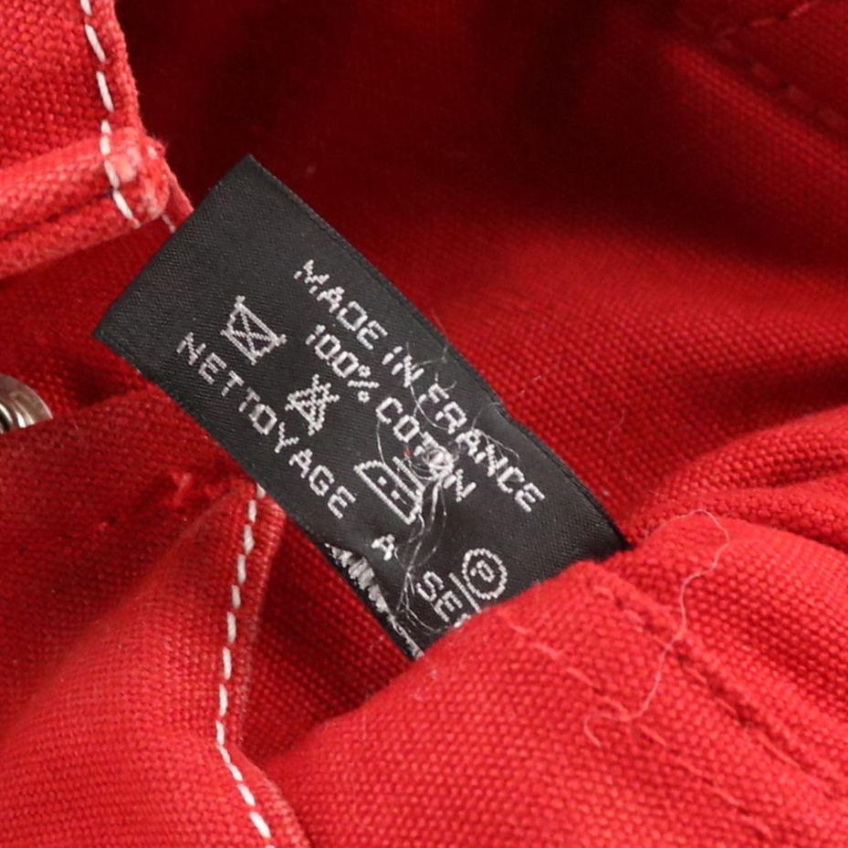 Hermès Fourre-Tout PM in Red Cotton Canvas