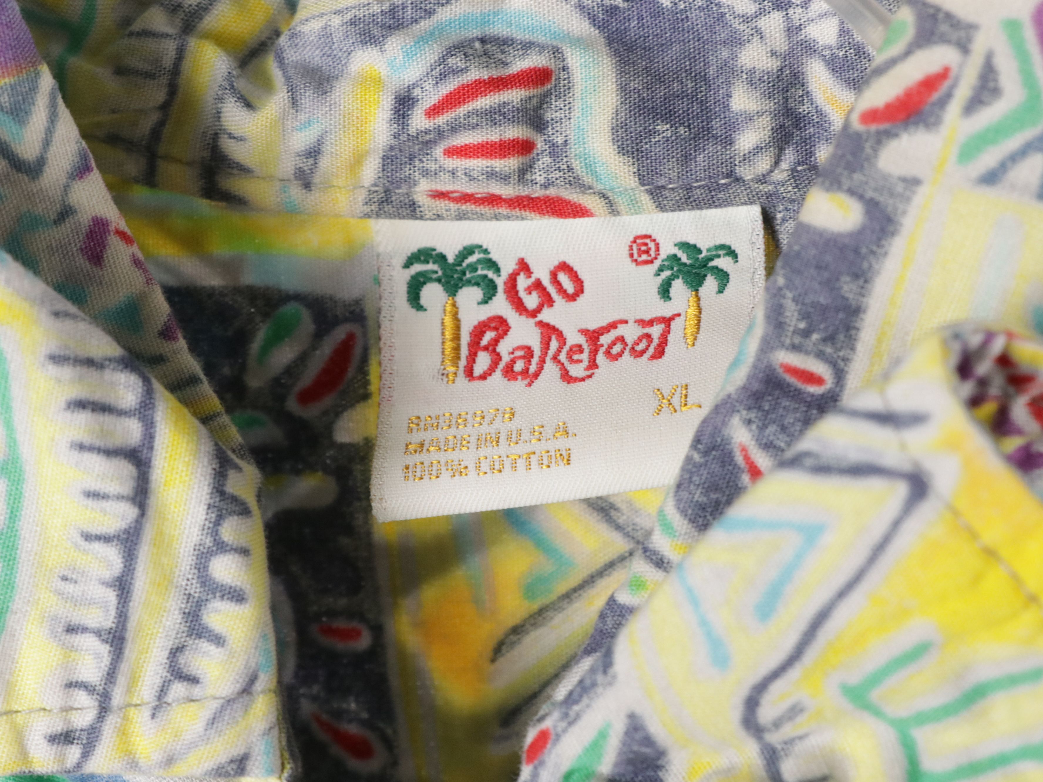 Men's Vintage Hawaiian Shirts Featuring Go Barefoot and The Hawaiian Original