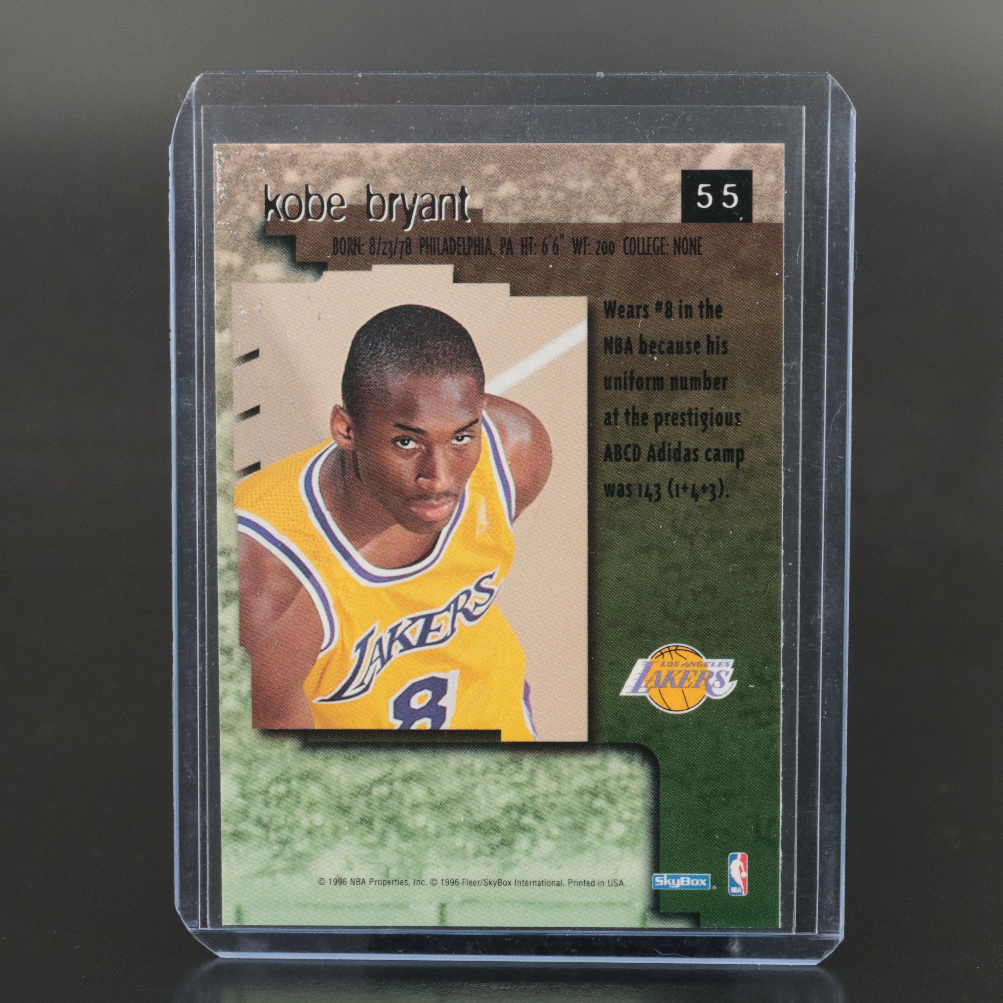 1996 Skybox Premium Kobe Bryant Los Angeles Lakers Rookie Card