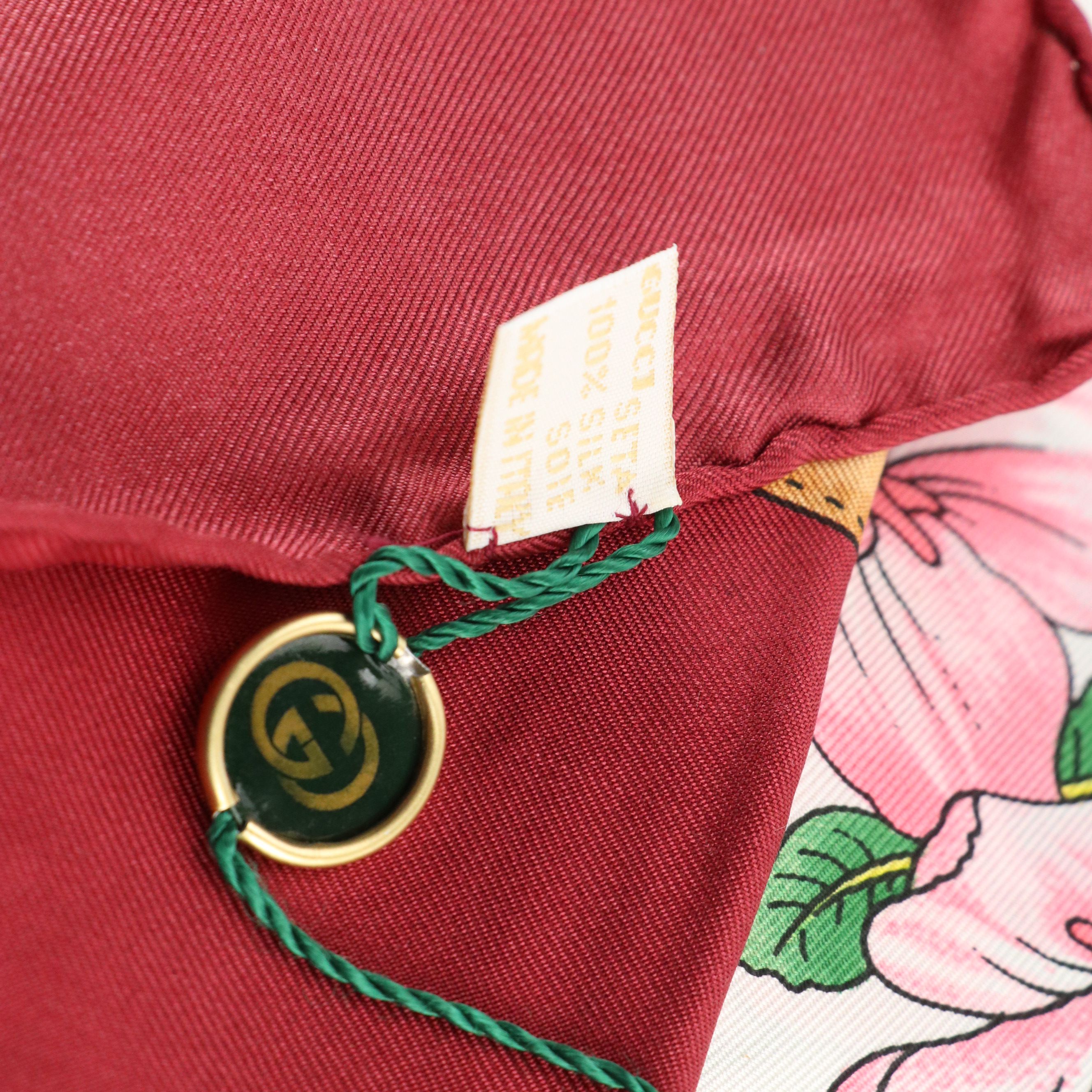 Gucci Flora Printed Silk Scarf