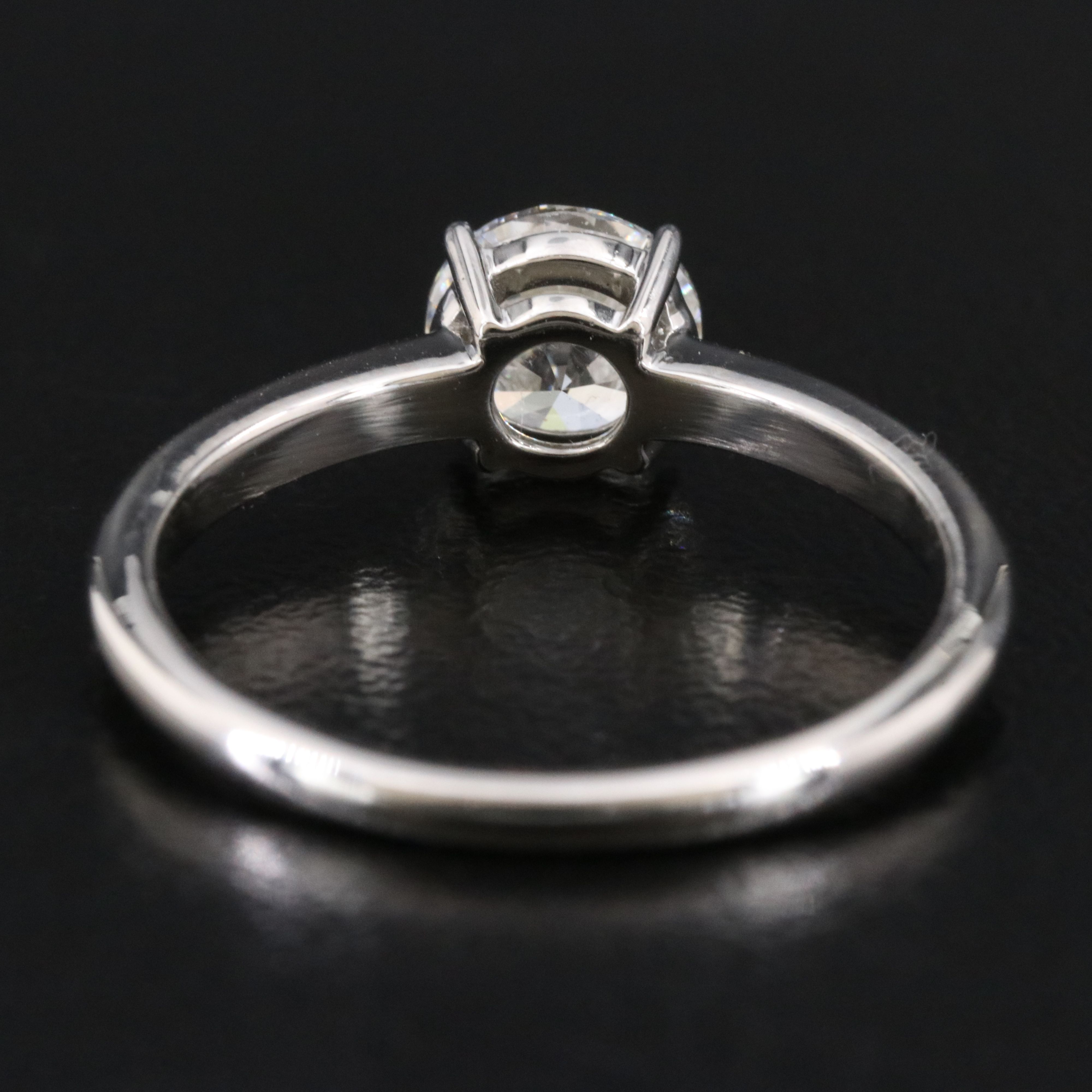 Platinum 1.00 CT Diamond Solitaire Ring with GIA Report