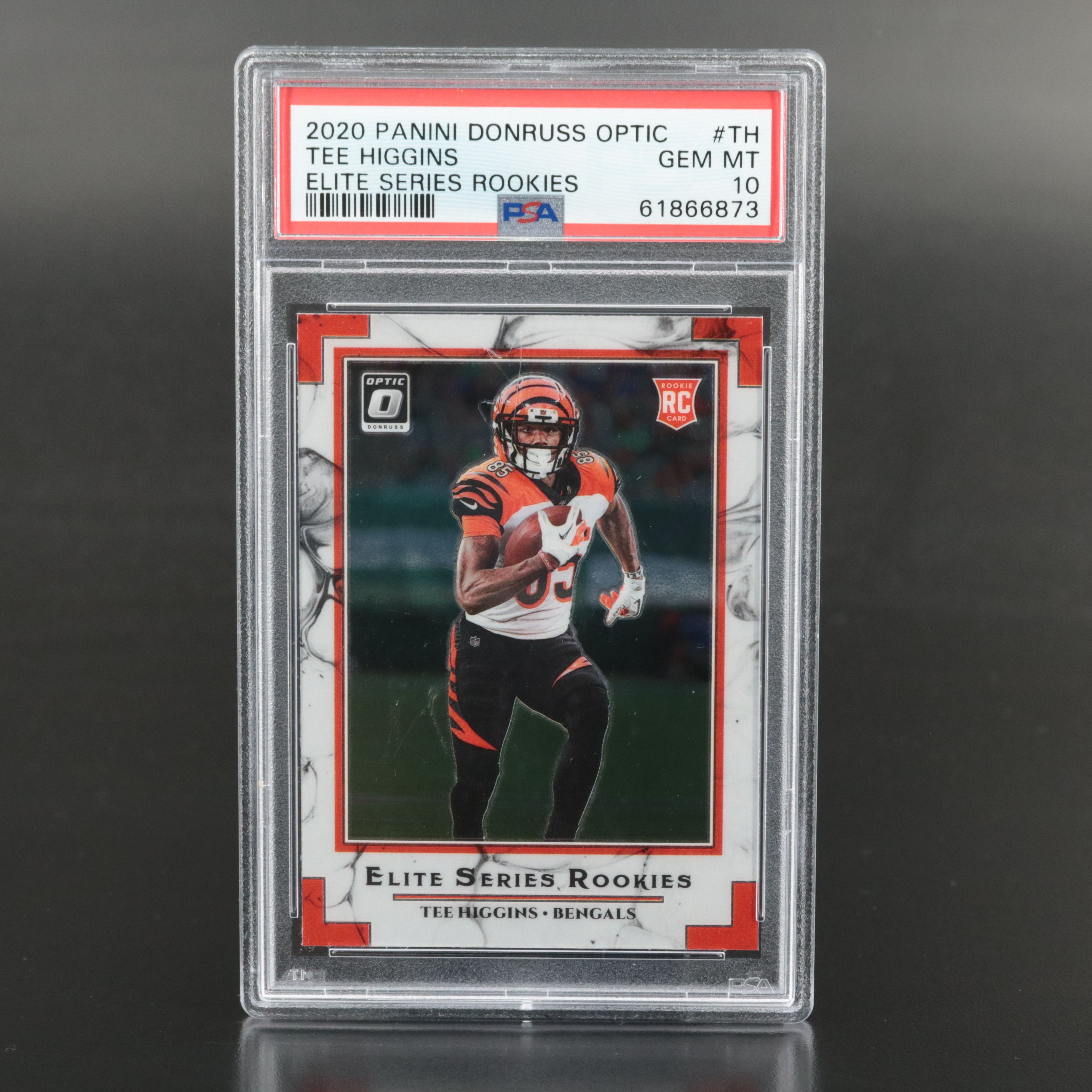 2020 Donruss Optic Tee Higgins Elite Series Rookie Football Card Graded PSA 10