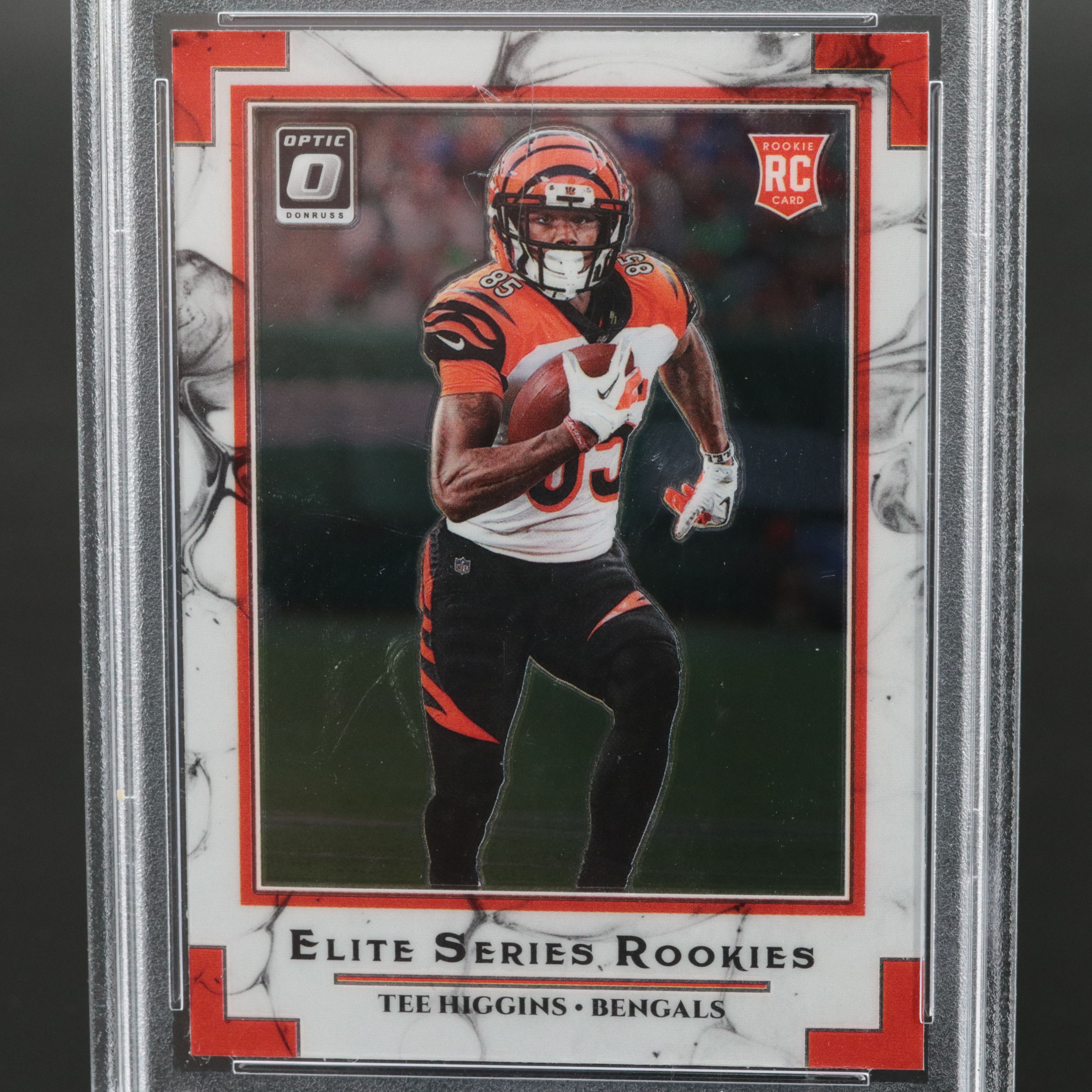 2020 Donruss Optic Tee Higgins Elite Series Rookie Football Card Graded PSA 10