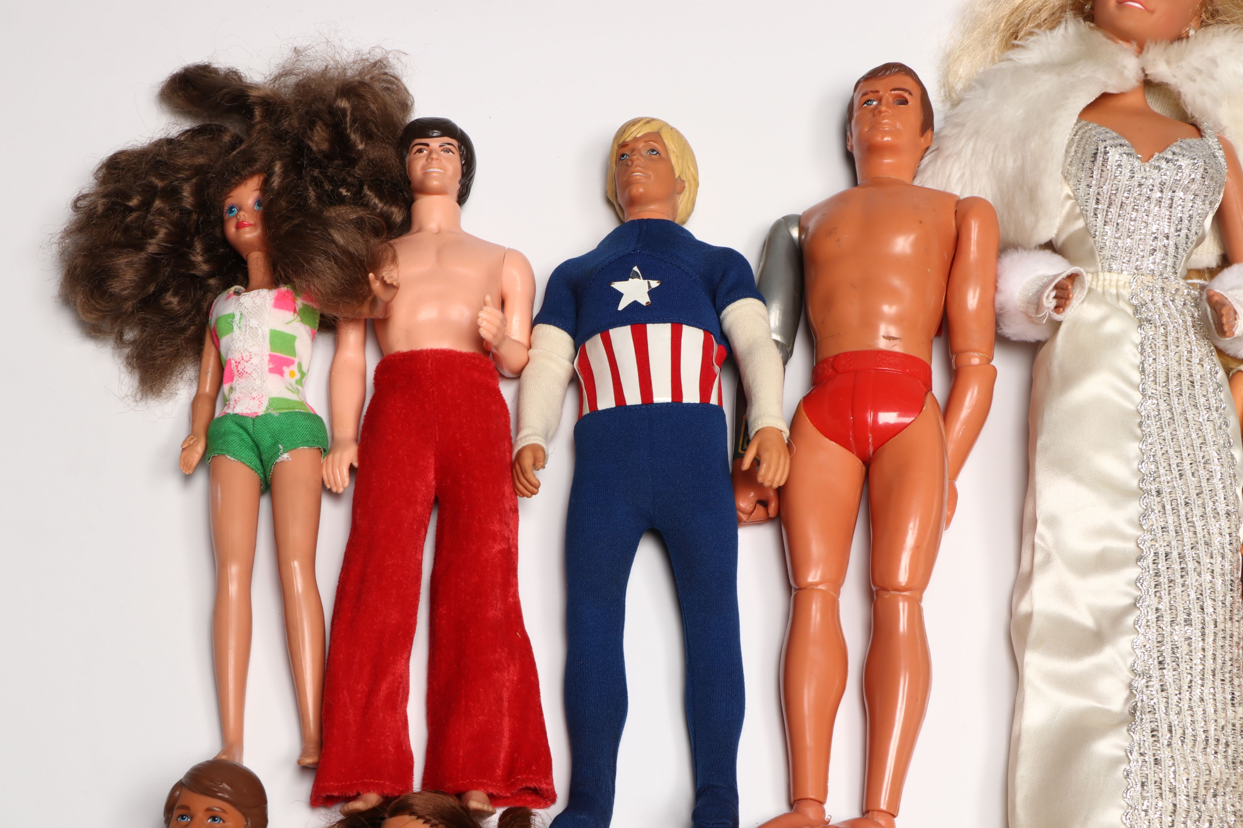 Mattel "Supersize Barbie" with Other Vintage Dolls and Accessories