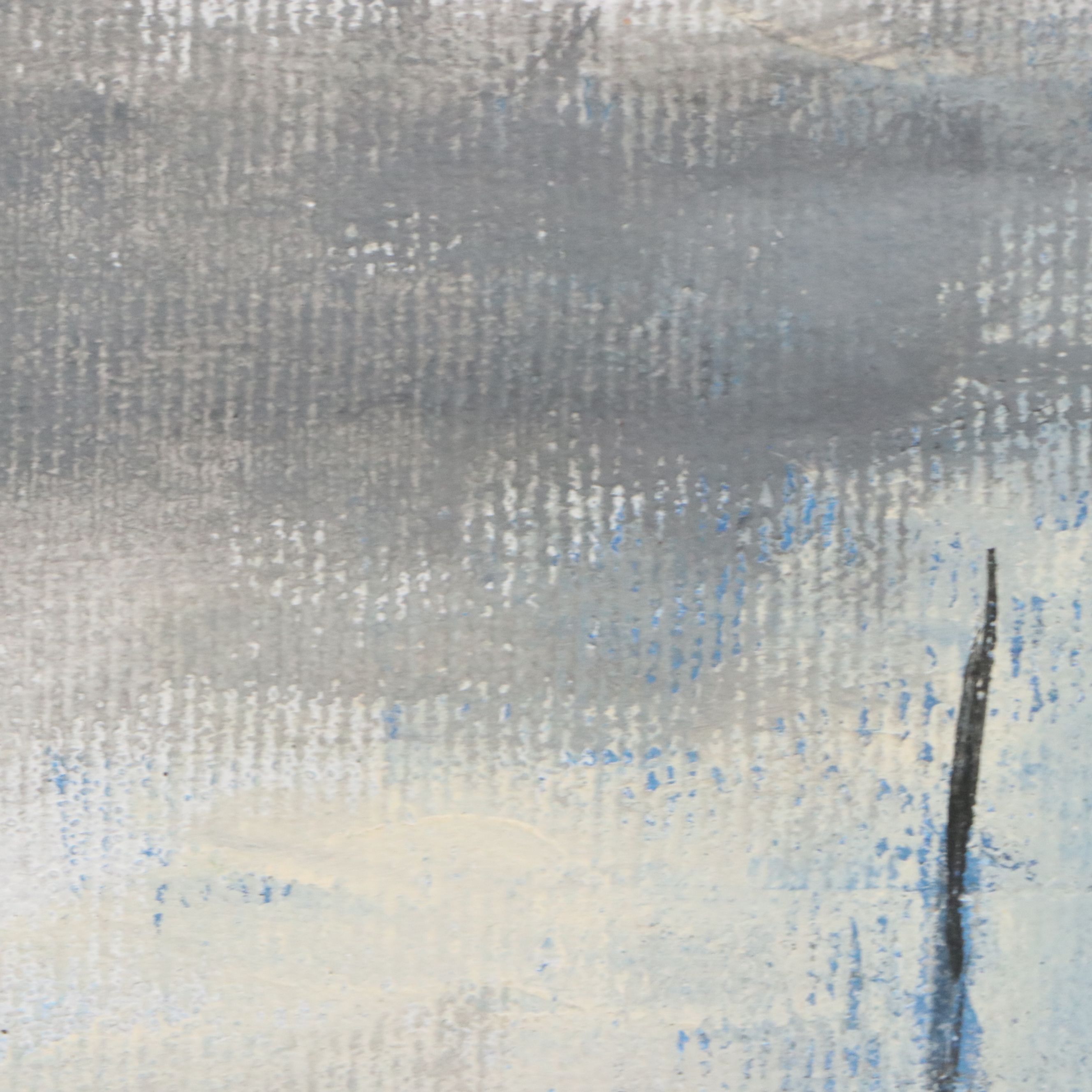 Fritz Scholder Acrylic Painting of Man on Horseback, Mid to Late 20th Century