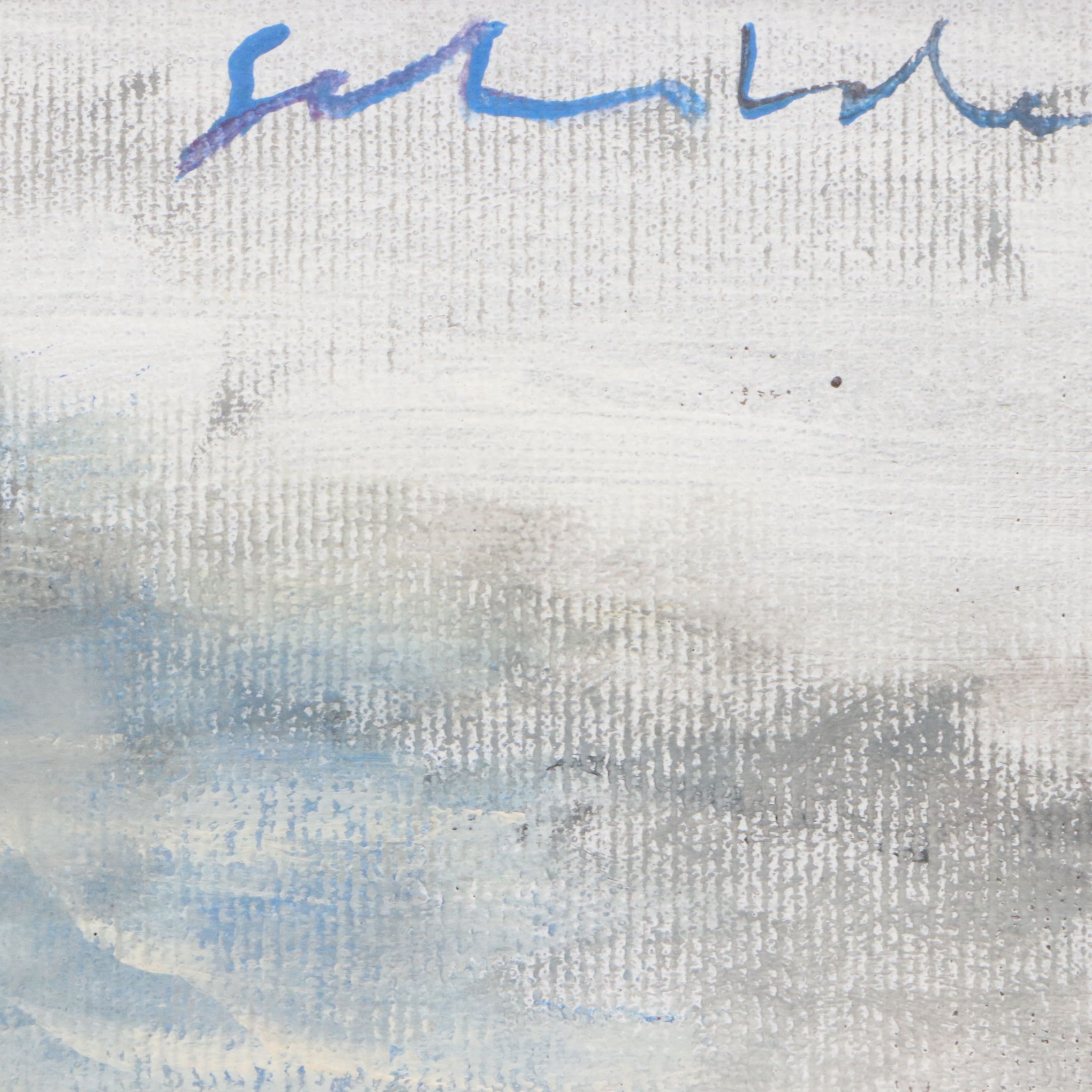 Fritz Scholder Acrylic Painting of Man on Horseback, Mid to Late 20th Century