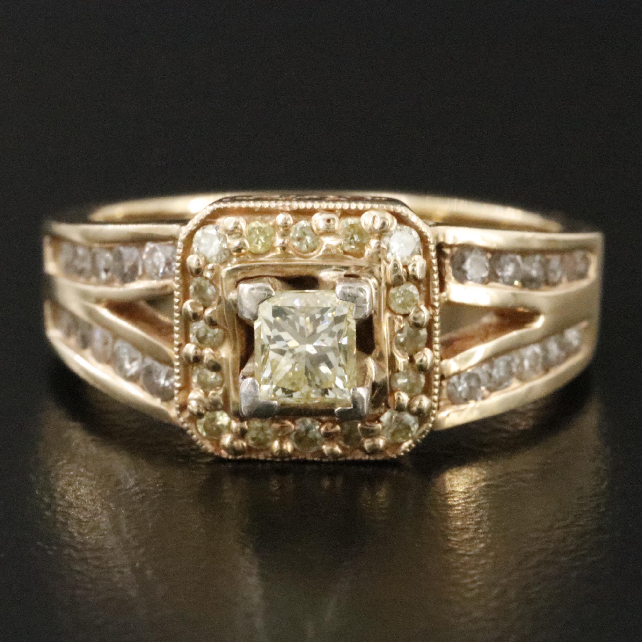 14K 0.91 CTW Diamond Ring