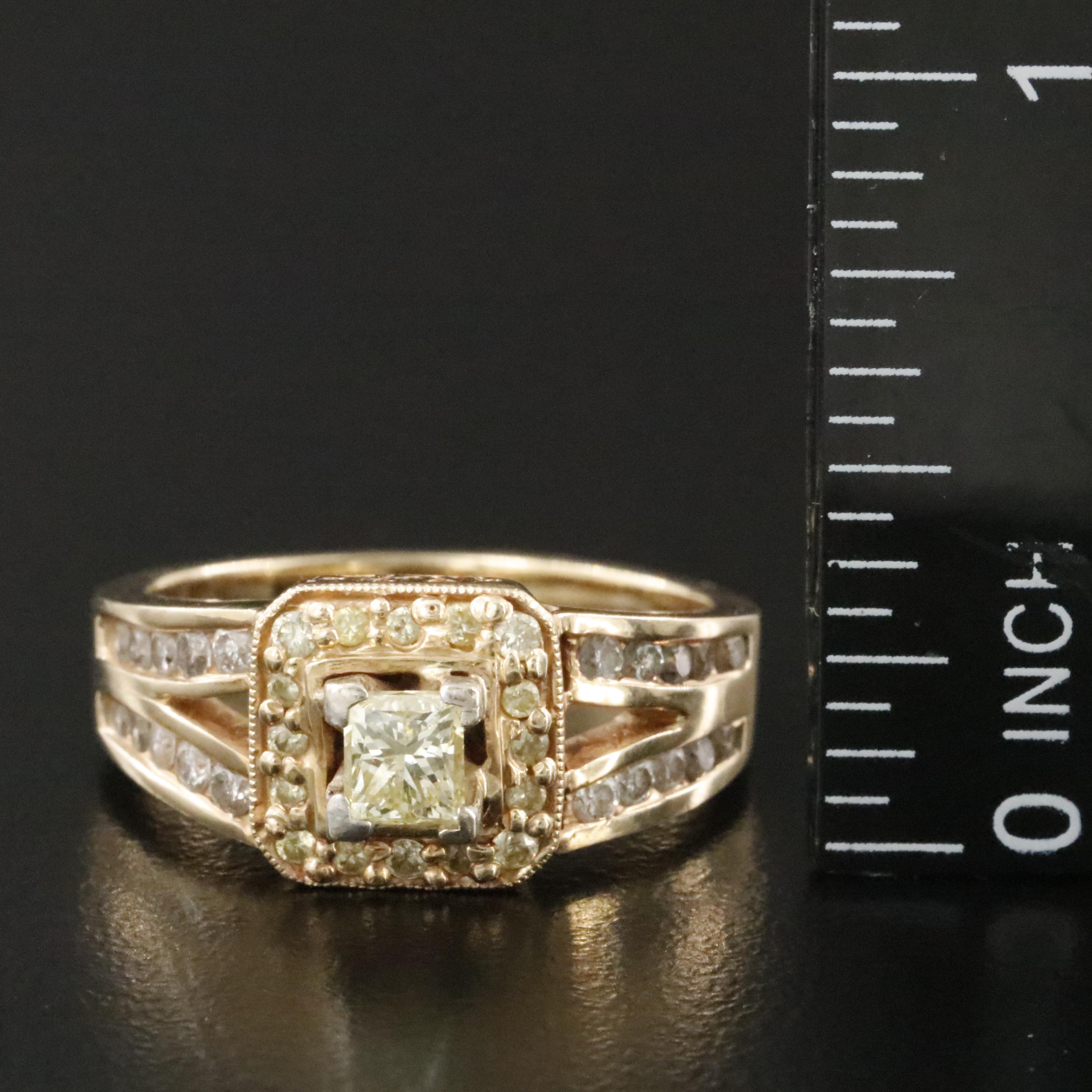 14K 0.91 CTW Diamond Ring
