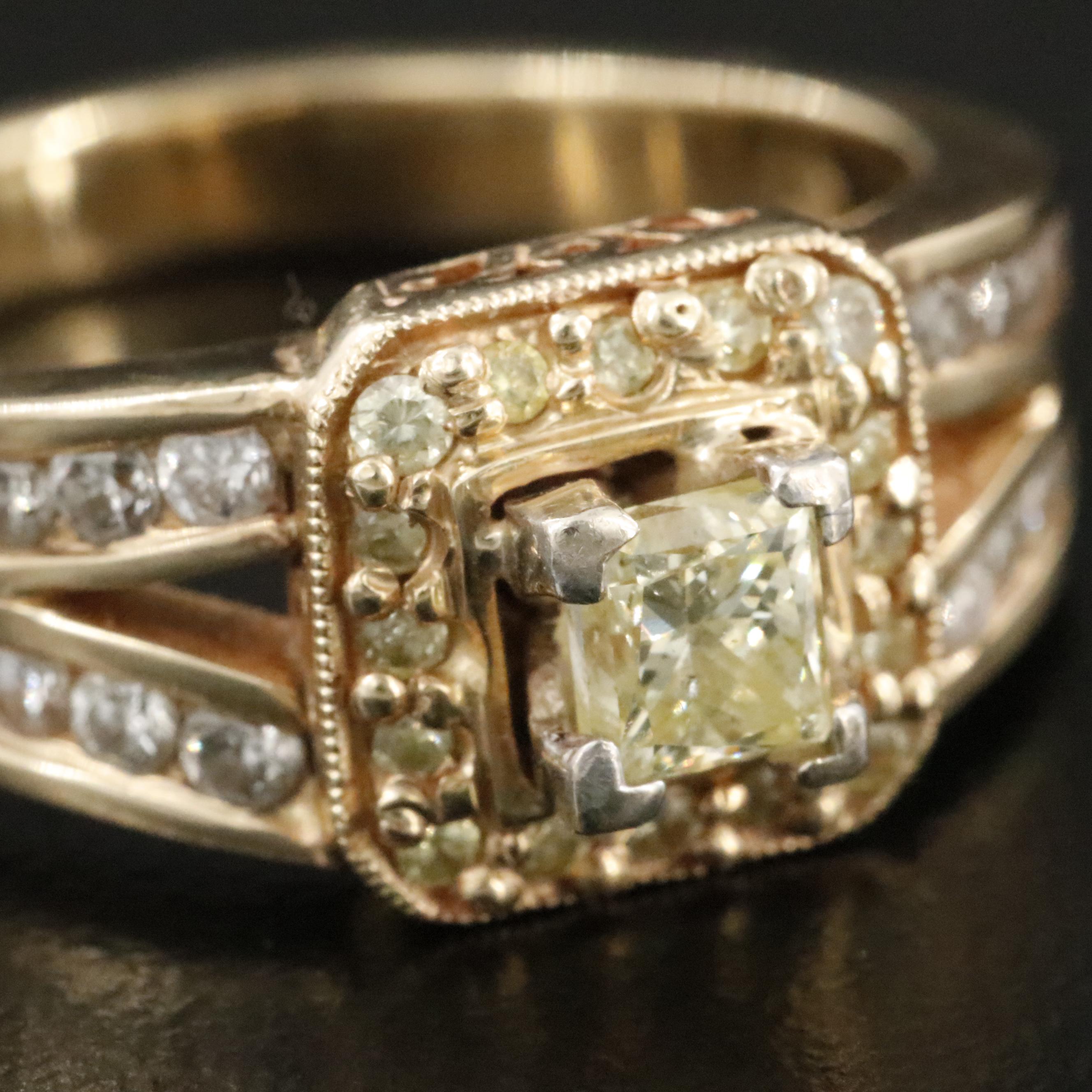 14K 0.91 CTW Diamond Ring