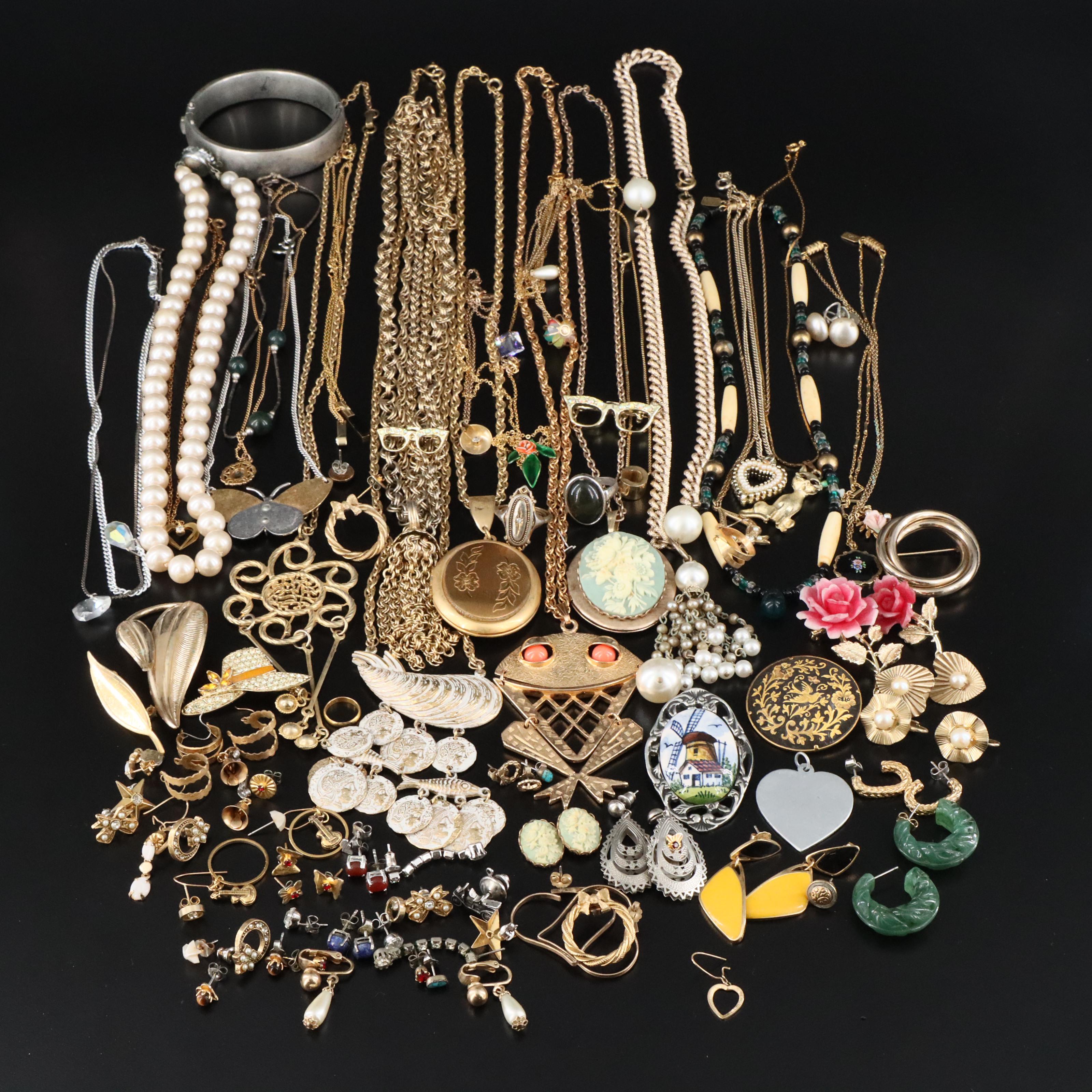 1970s Jewelry Collection Incluidng Bone, Park Lane and Sarah Coventry