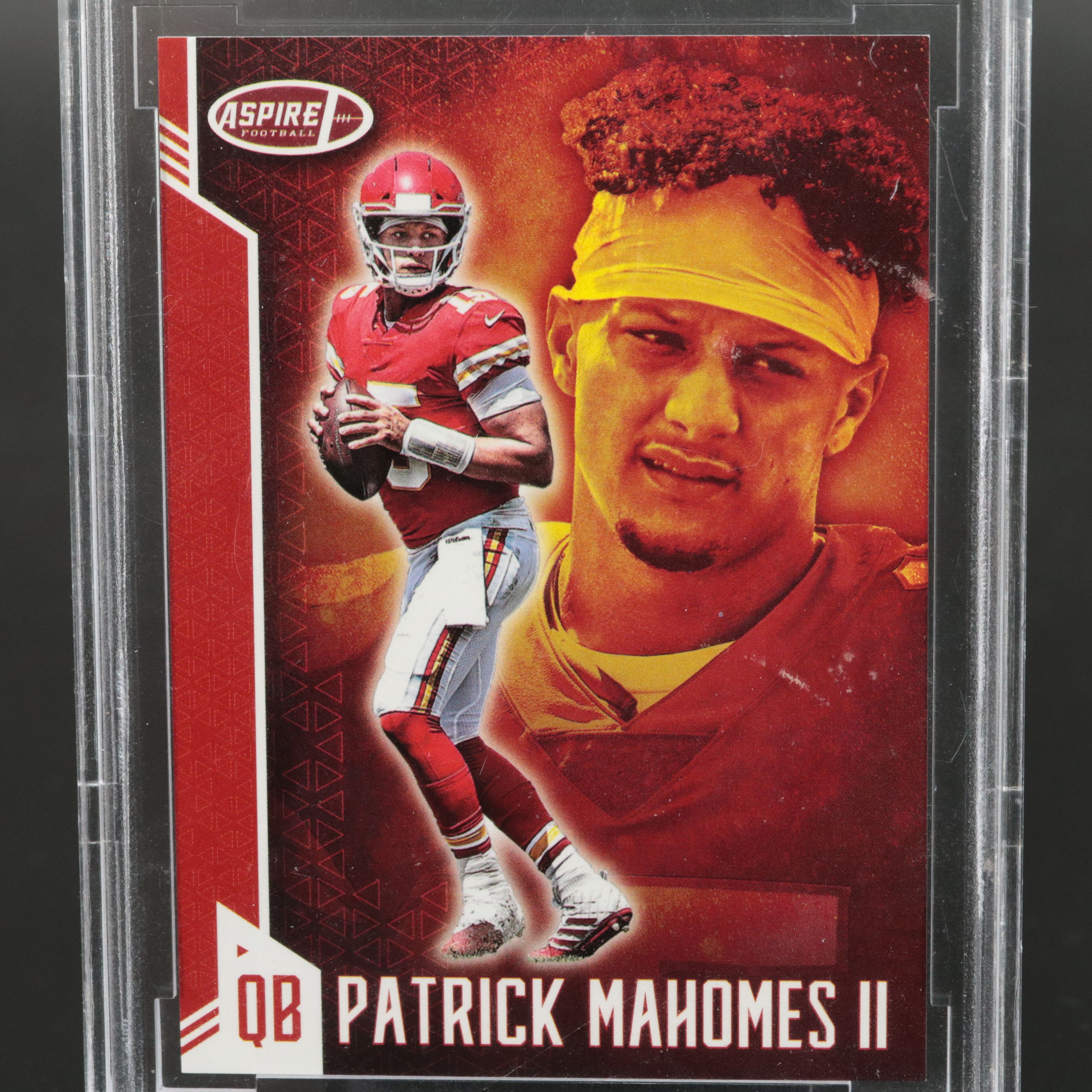 2019 SAGE Aspire Patrick Mahomes Red Football Card Graded BCCG 10