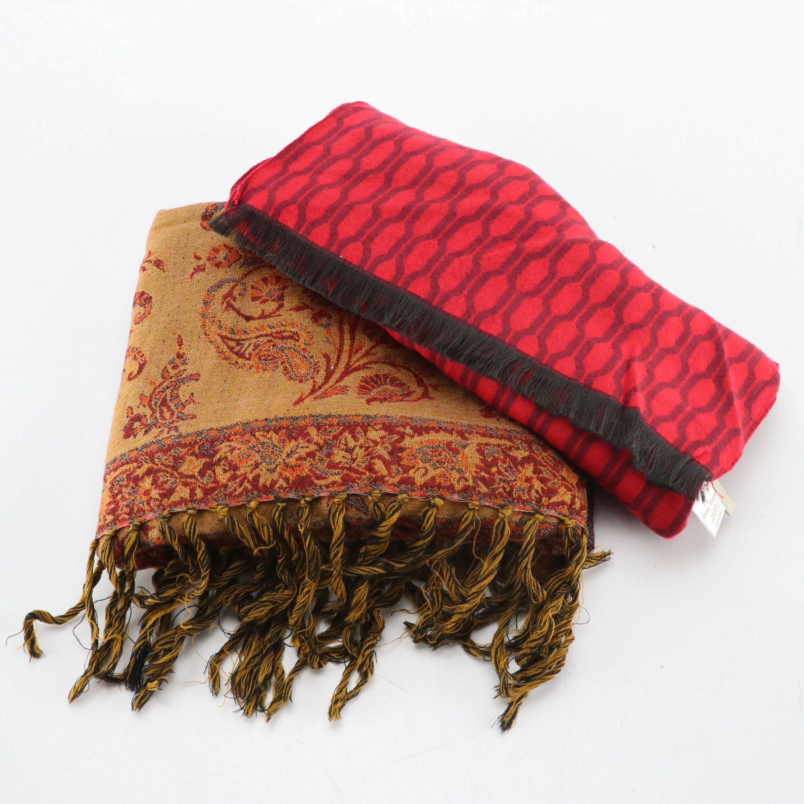 Fringed Shawl and Scarf