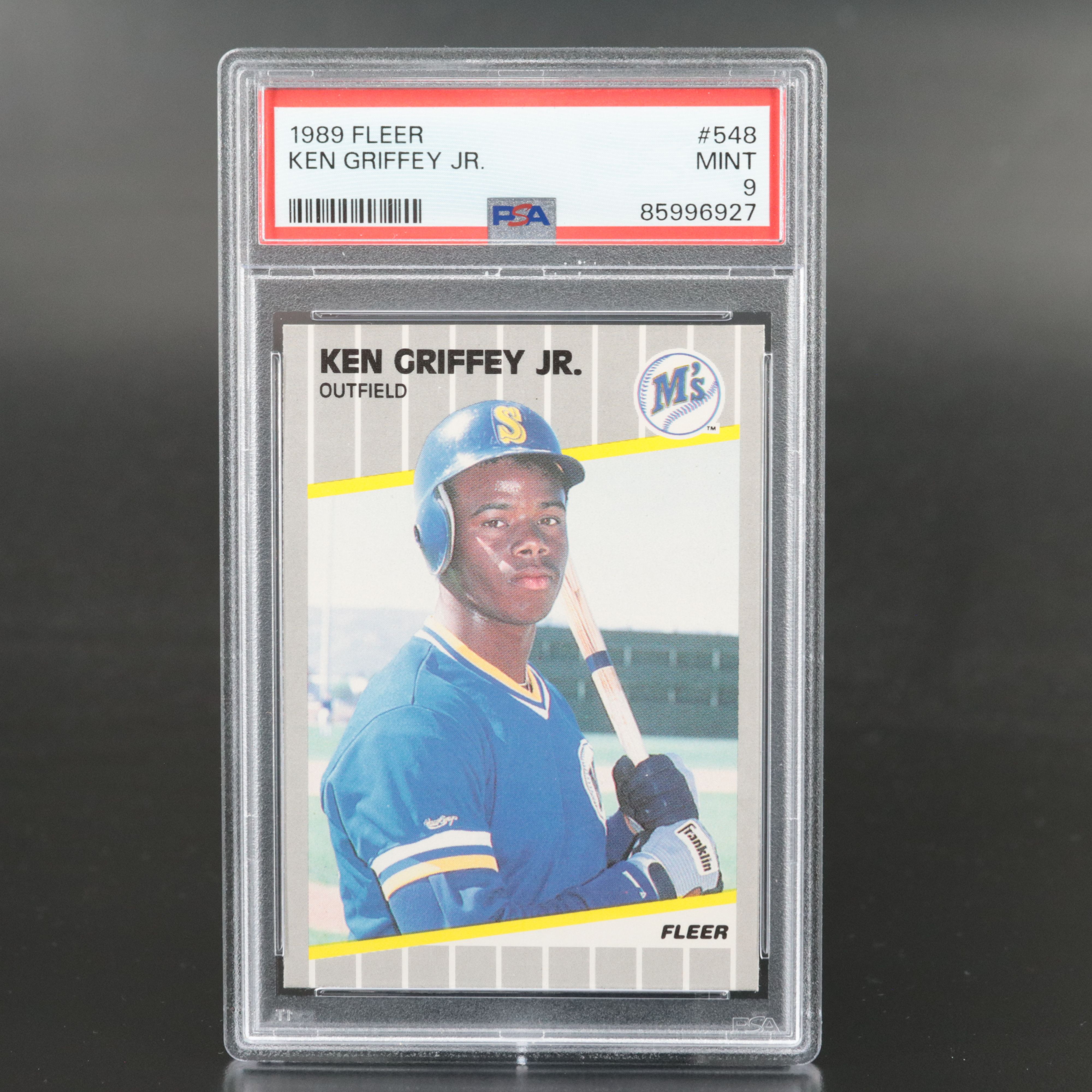 1989 Fleer Ken Griffey Jr. Rookie Baseball Card Graded PSA 9