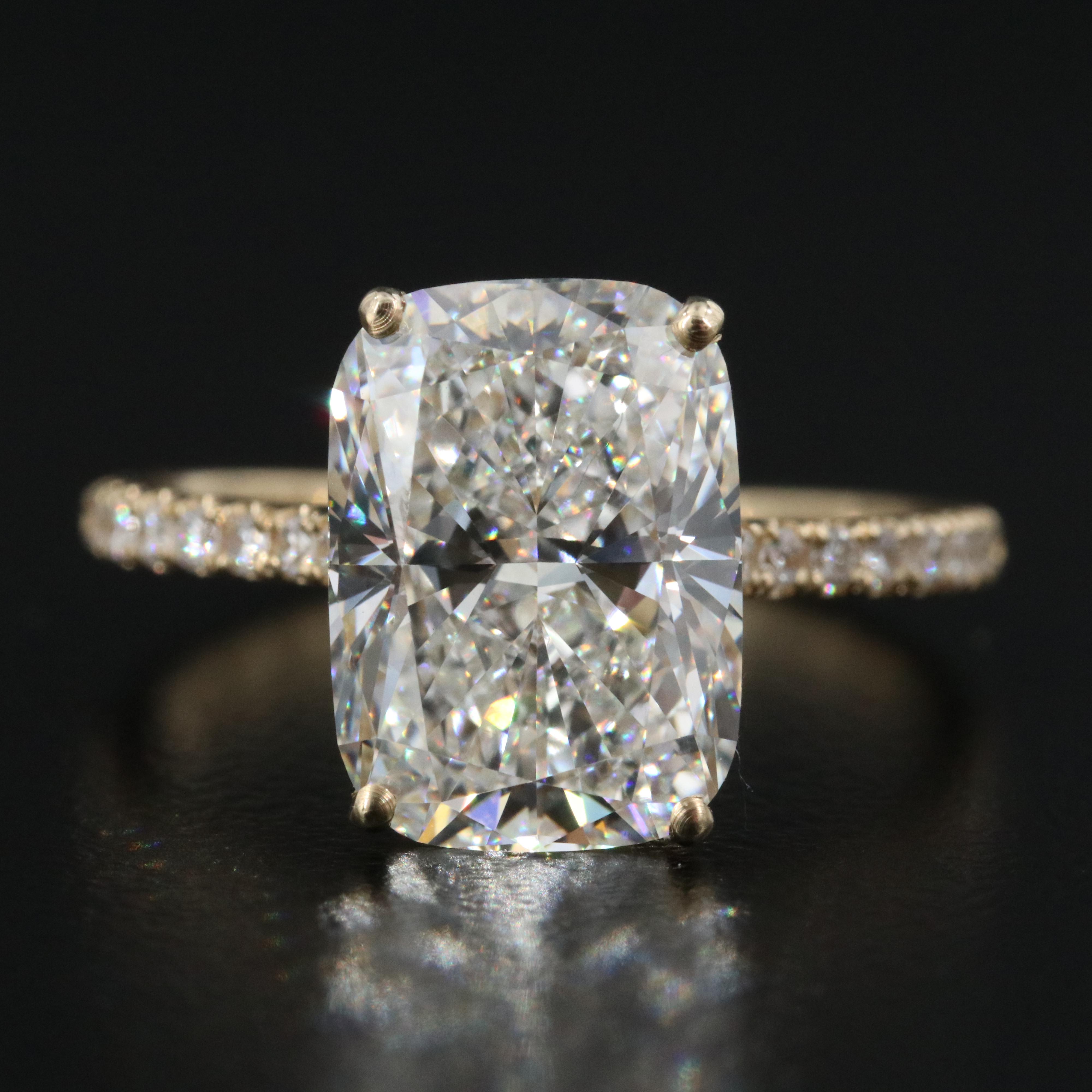 18K 5.28 CTW Lab Grown Diamond Ring with IGI Report