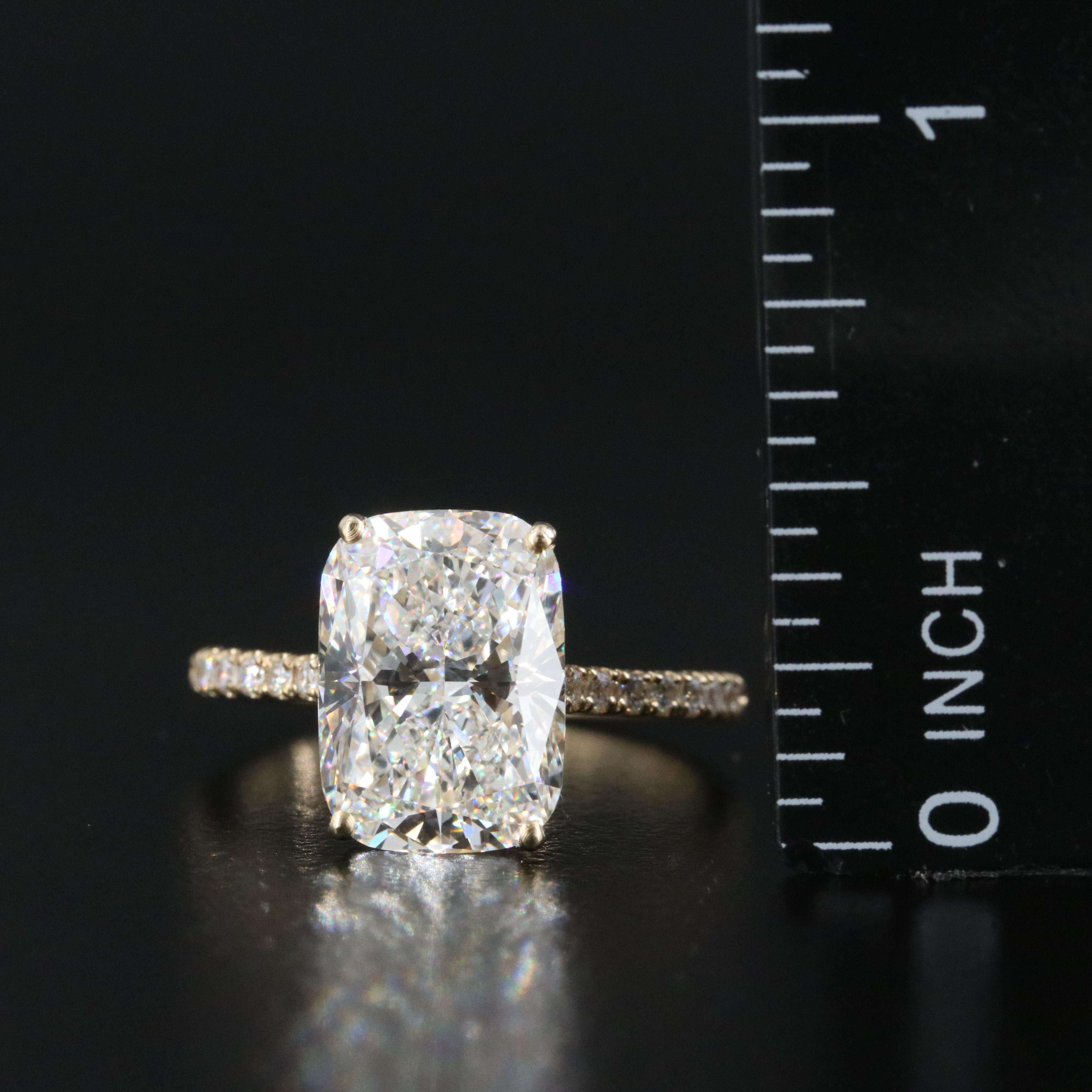 18K 5.28 CTW Lab Grown Diamond Ring with IGI Report