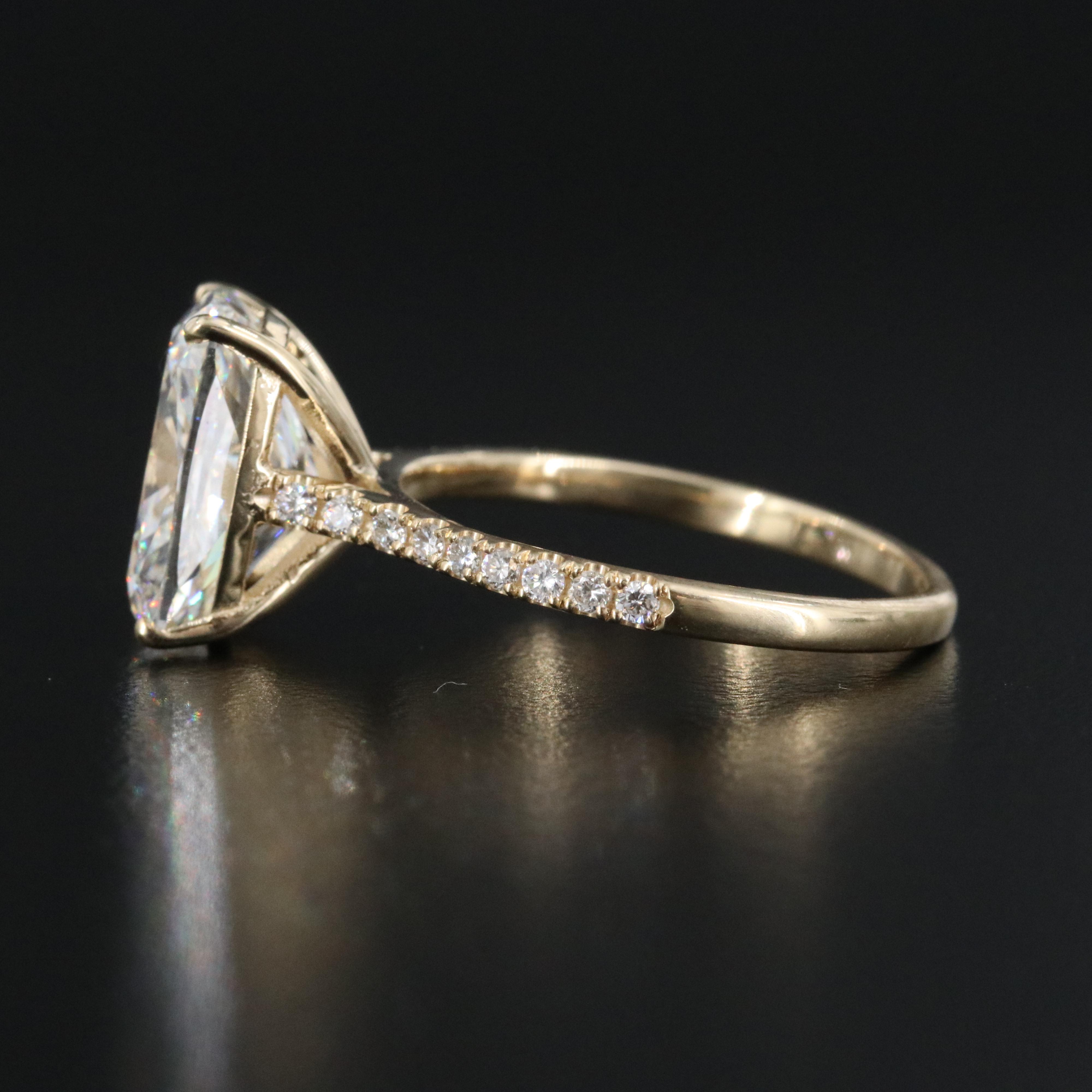 18K 5.28 CTW Lab Grown Diamond Ring with IGI Report