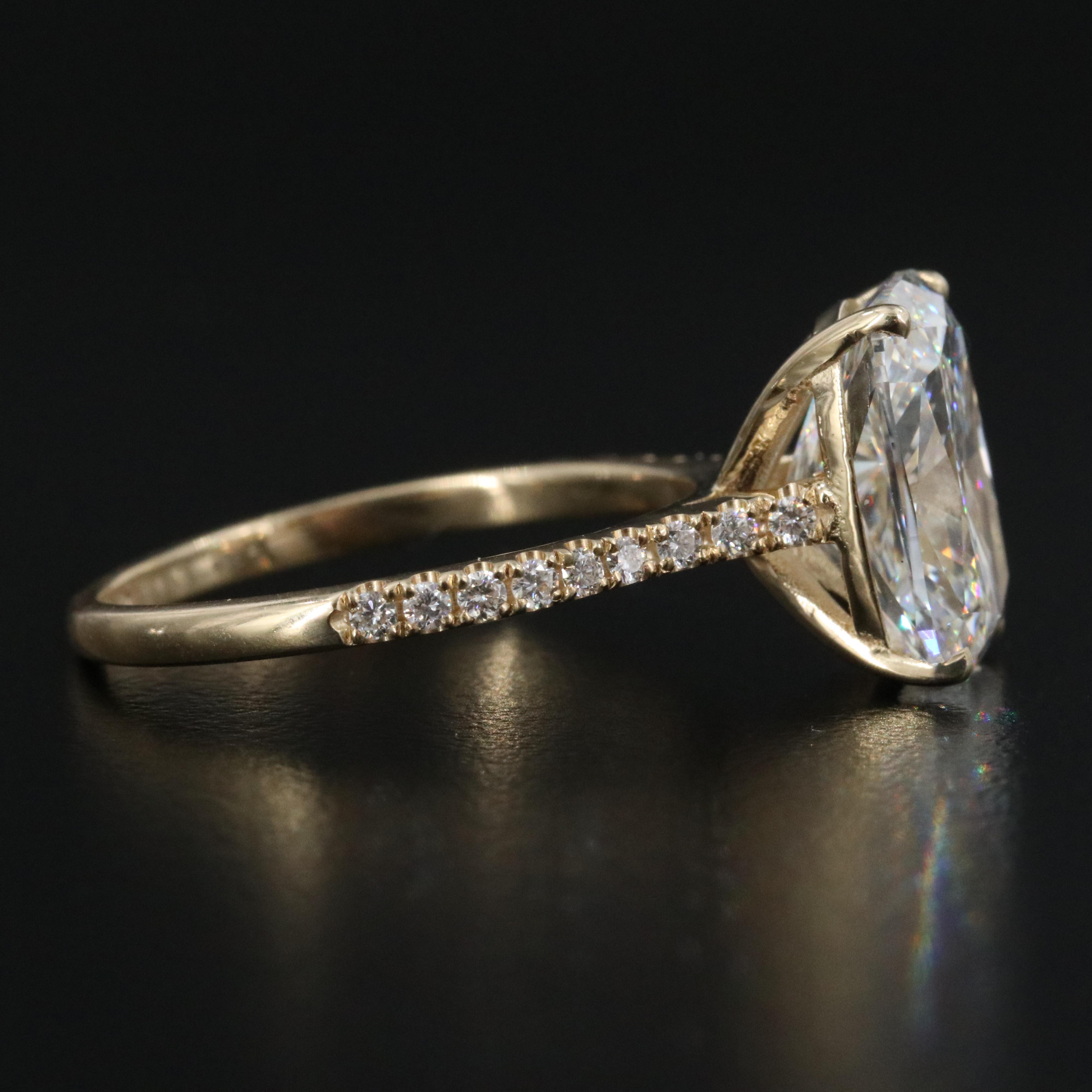 18K 5.28 CTW Lab Grown Diamond Ring with IGI Report