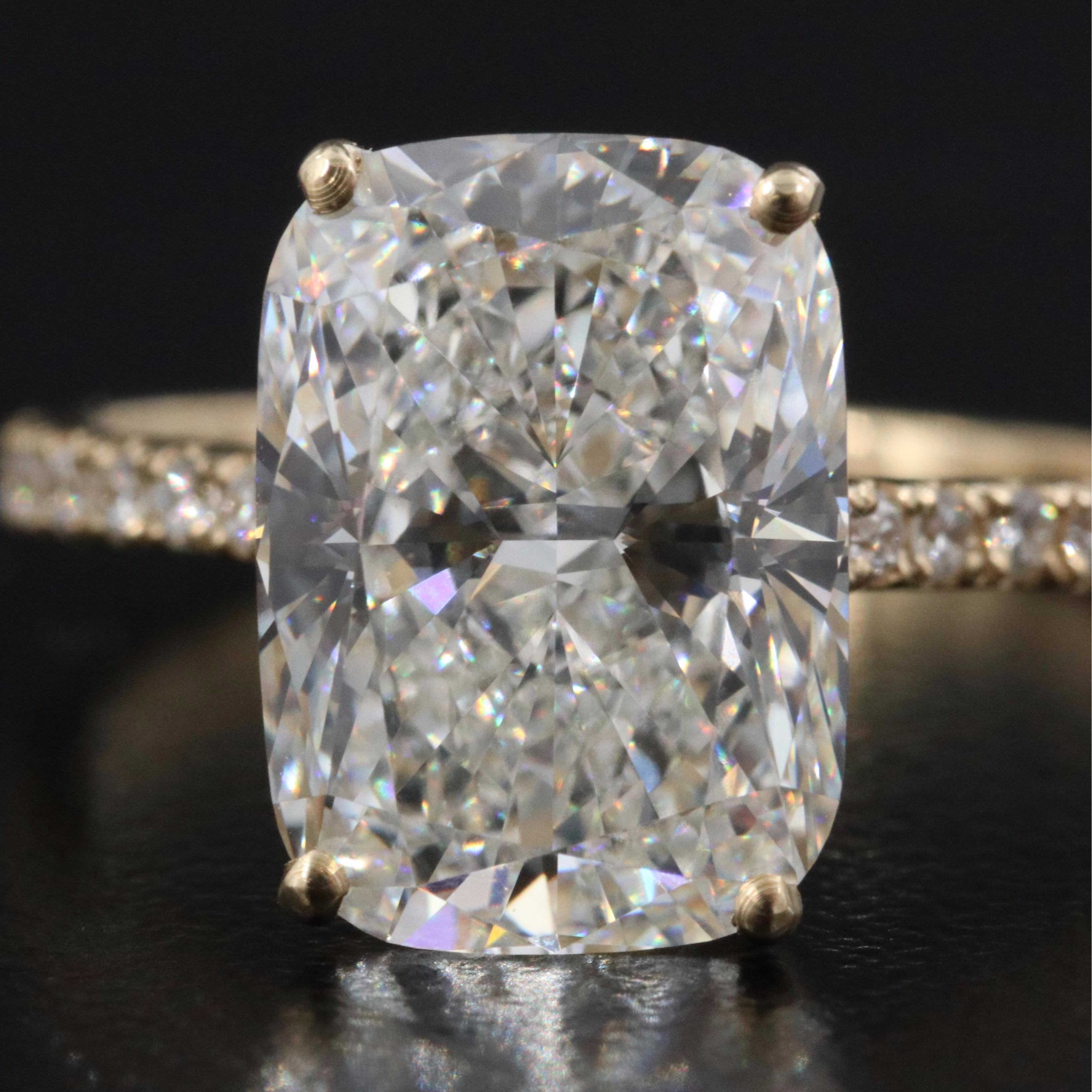 18K 5.28 CTW Lab Grown Diamond Ring with IGI Report